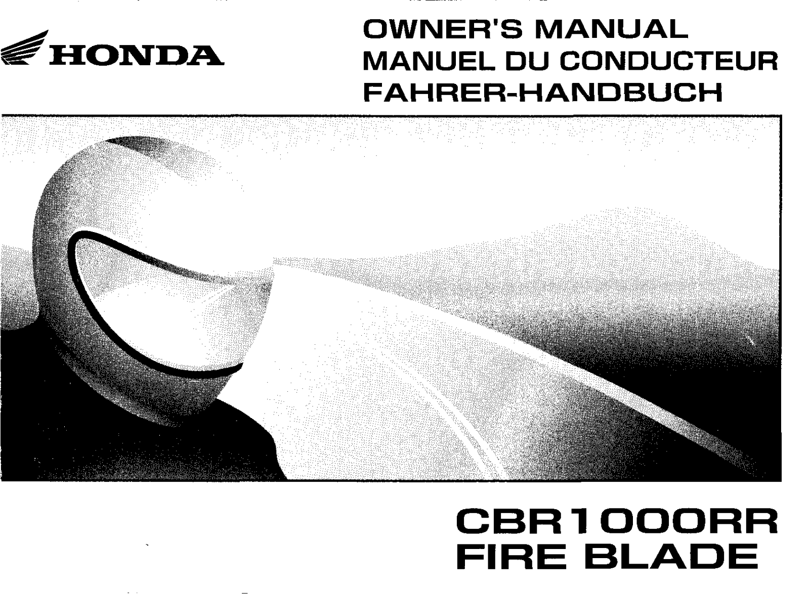 Honda CBR1000RR 2004 Owner's Manual