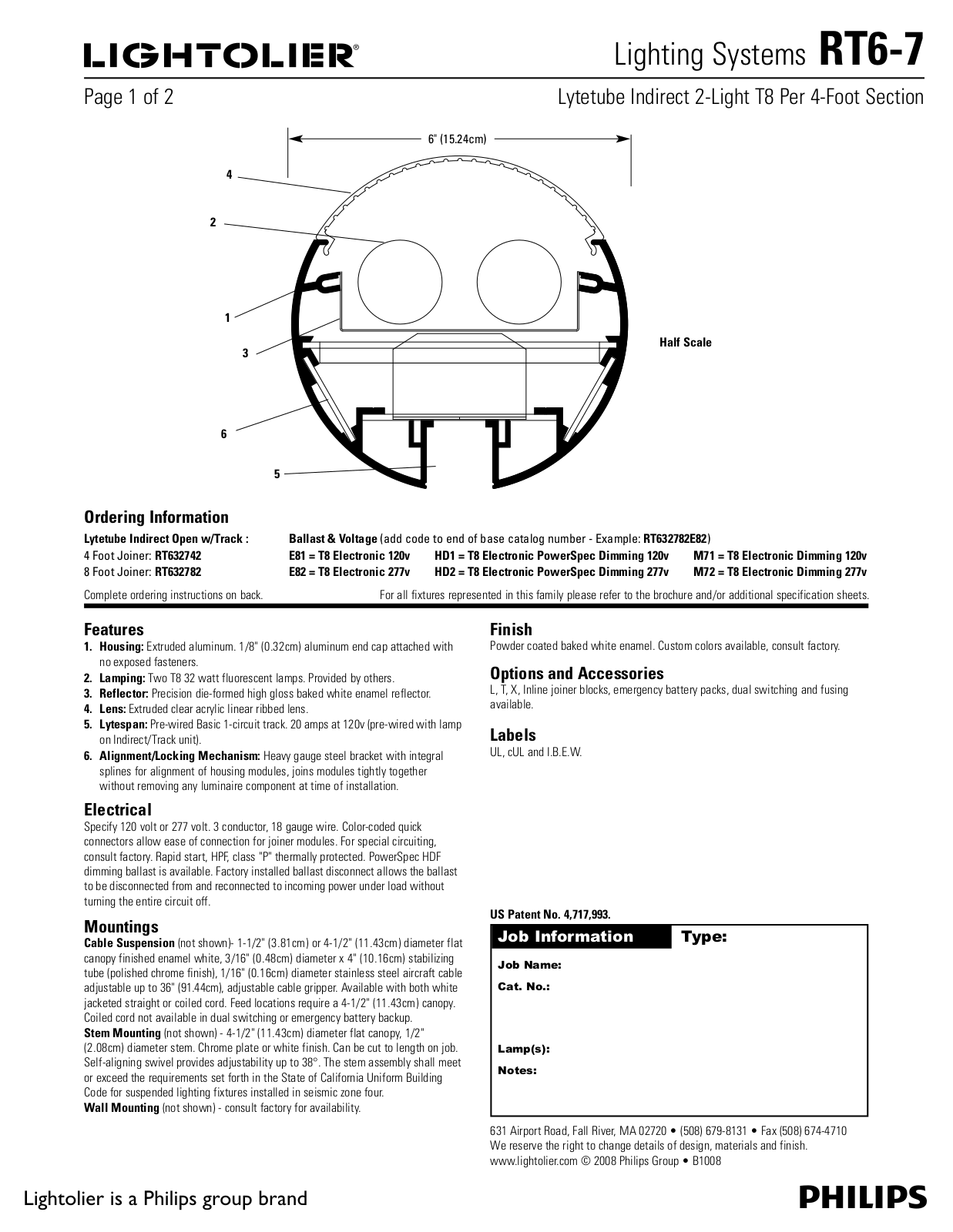 Lightolier RT6-7 User Manual