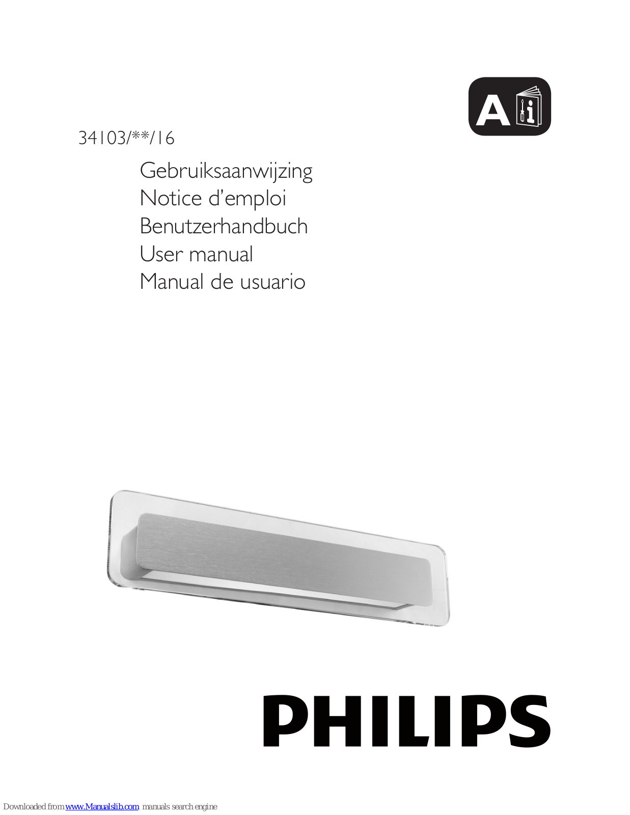 Philips 34103-48-16, 34103/**/16 User Manual - ManualMachine.com