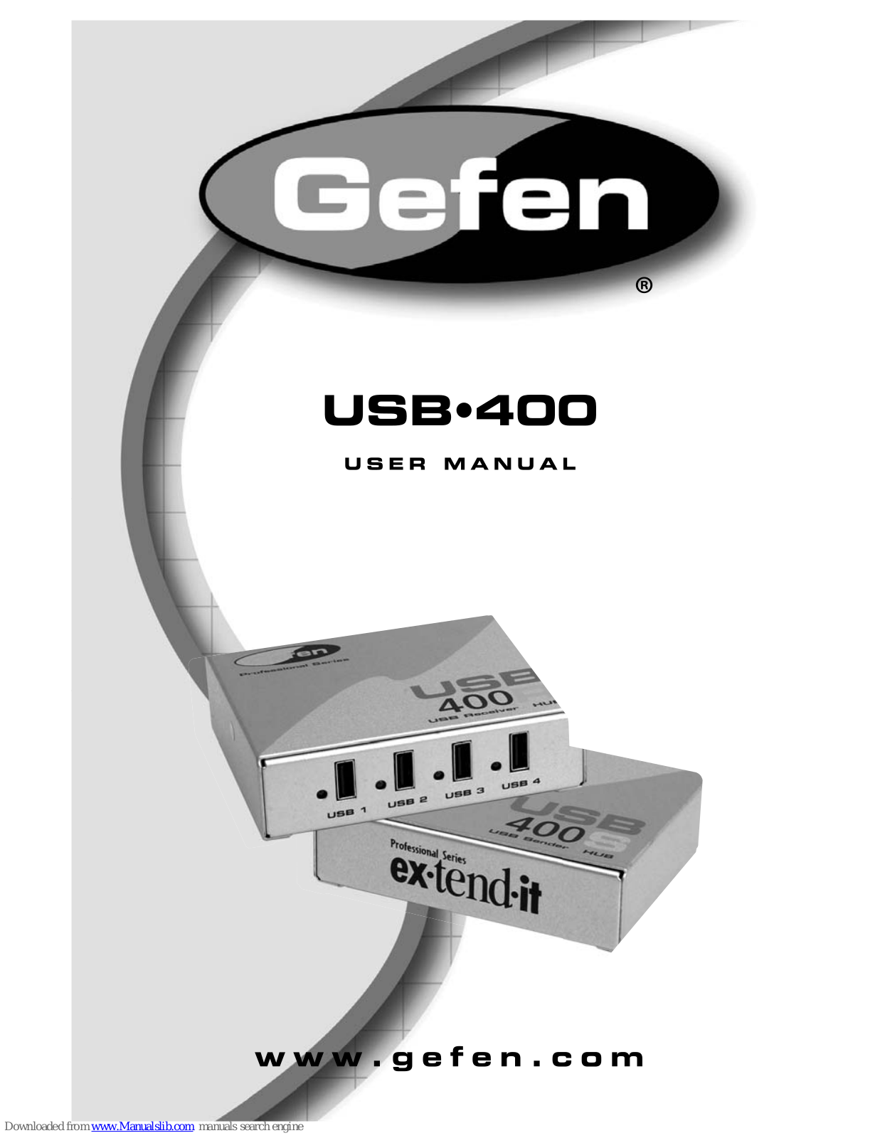 Gefen USB 400, ex-tend-it USB 400 User Manual