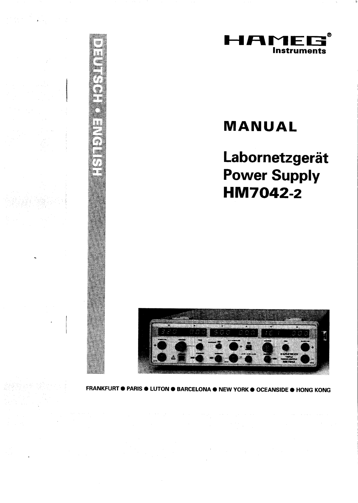 Rohde & Schwarz HM7042-2 User Manual