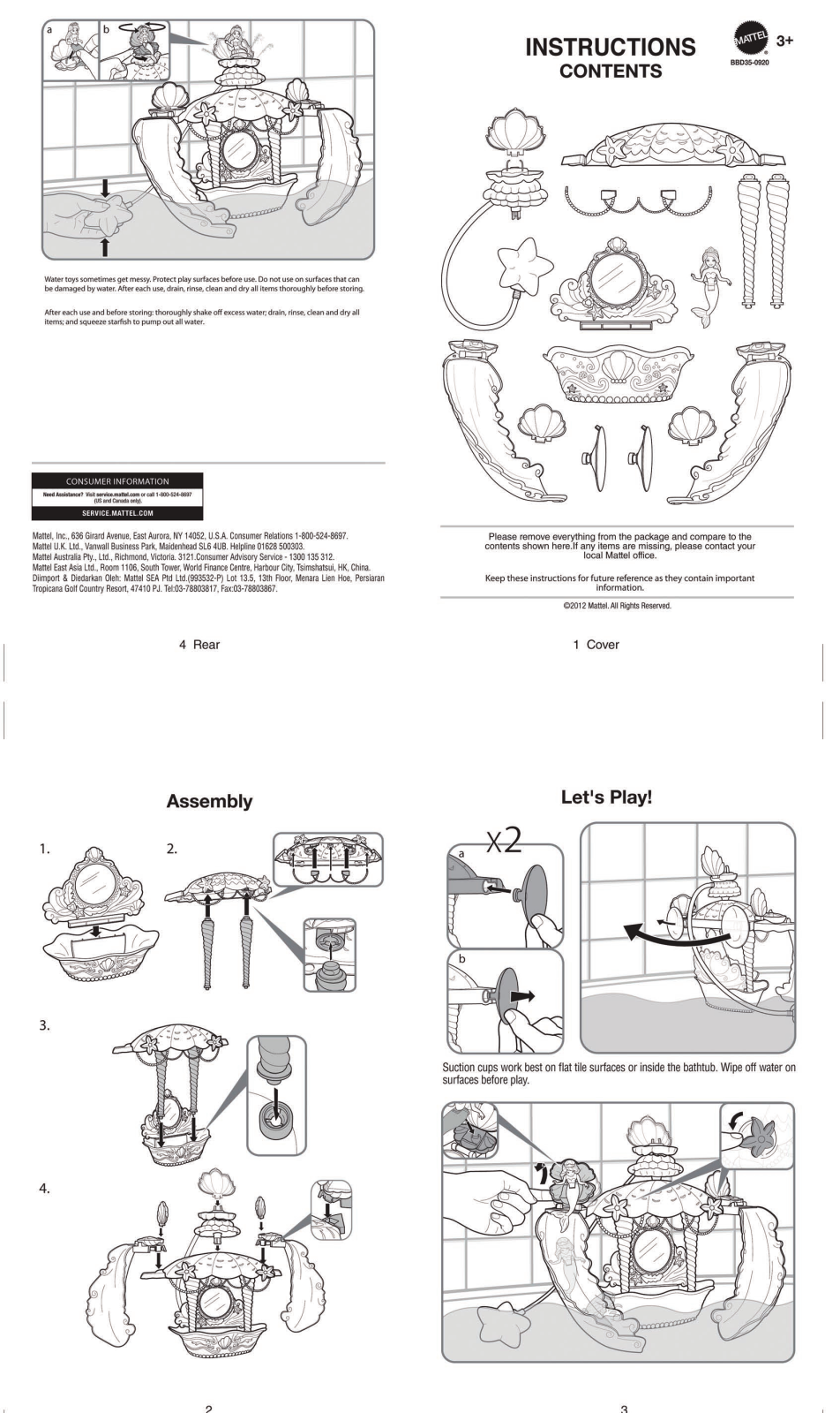 Fisher-Price BBD35 Instruction Sheet