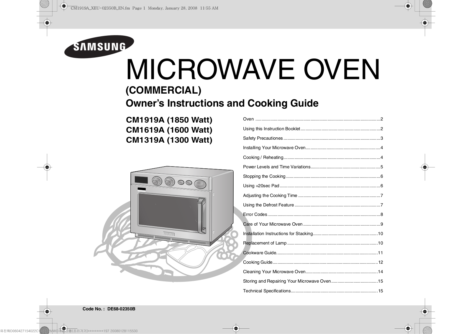 Samsung CM1319A, CM1919A, CM1619A User Manual