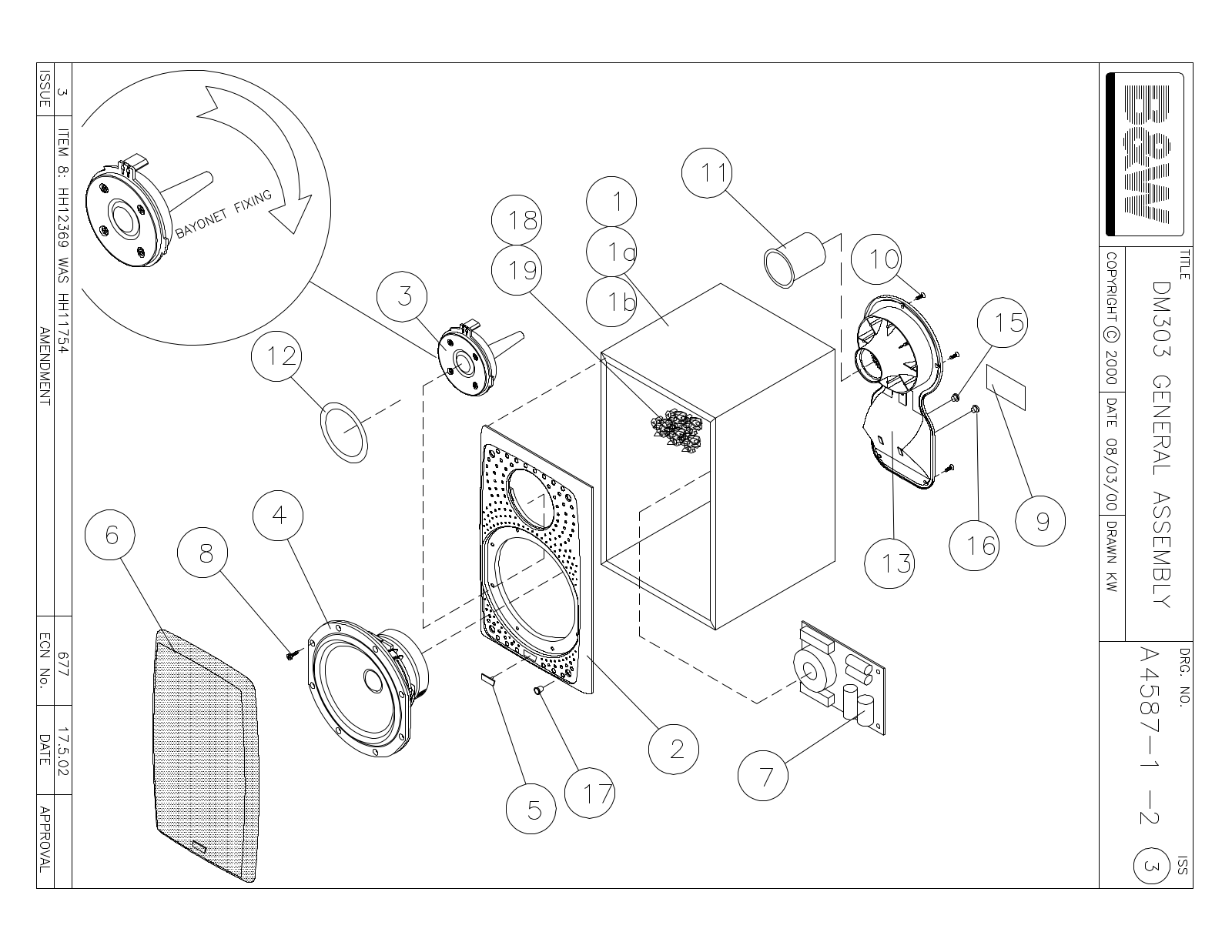 Bowers and Wilkins DM-303 Service manual