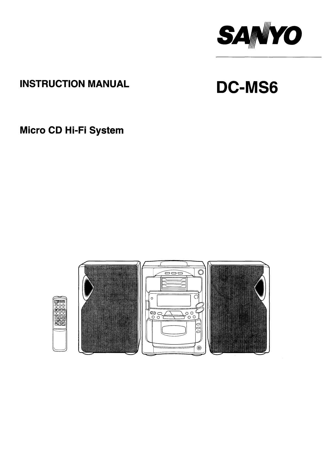 Sanyo DC-MS6 Instruction Manual