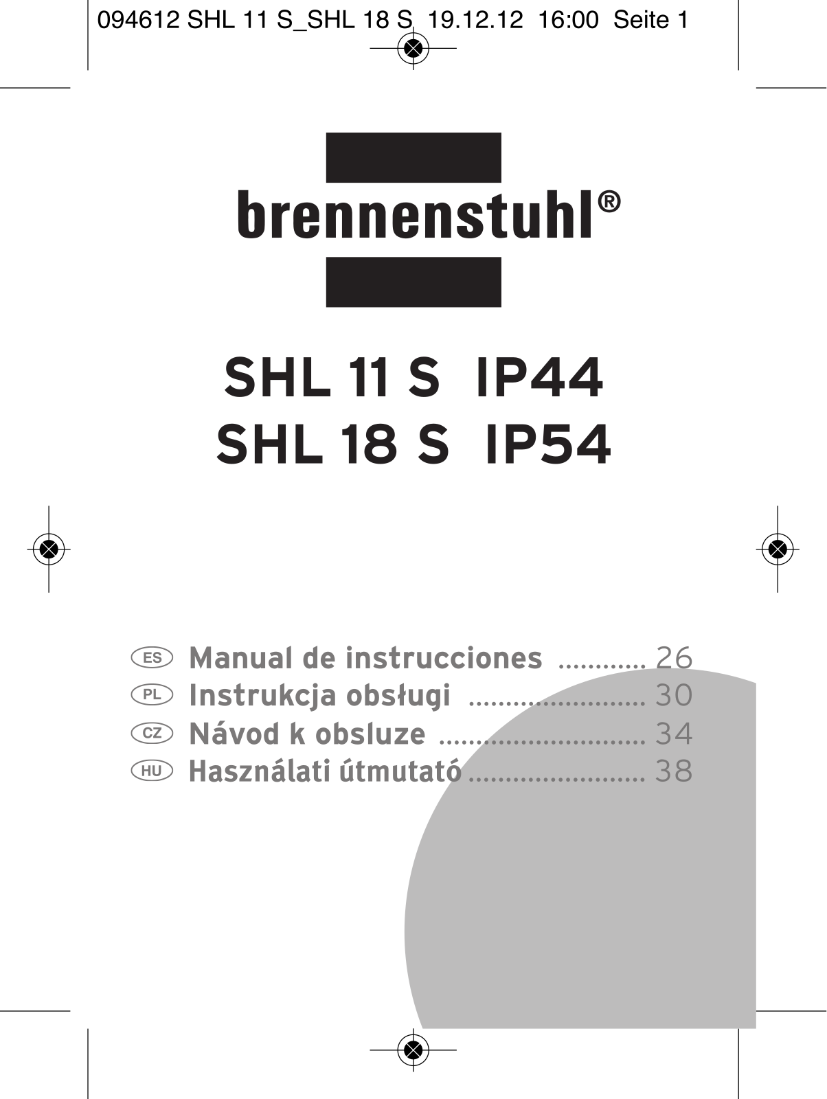 Brennenstuhl SHL 11 S User guide