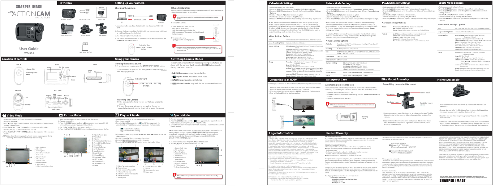 Sharper image SVC430-4 User Manual