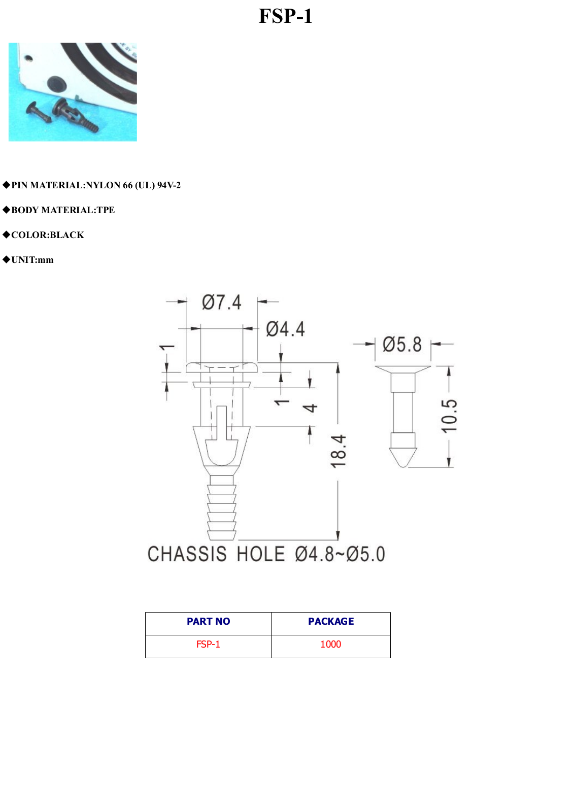 Datasheet FSP-1 Specification - ManualMachine.com