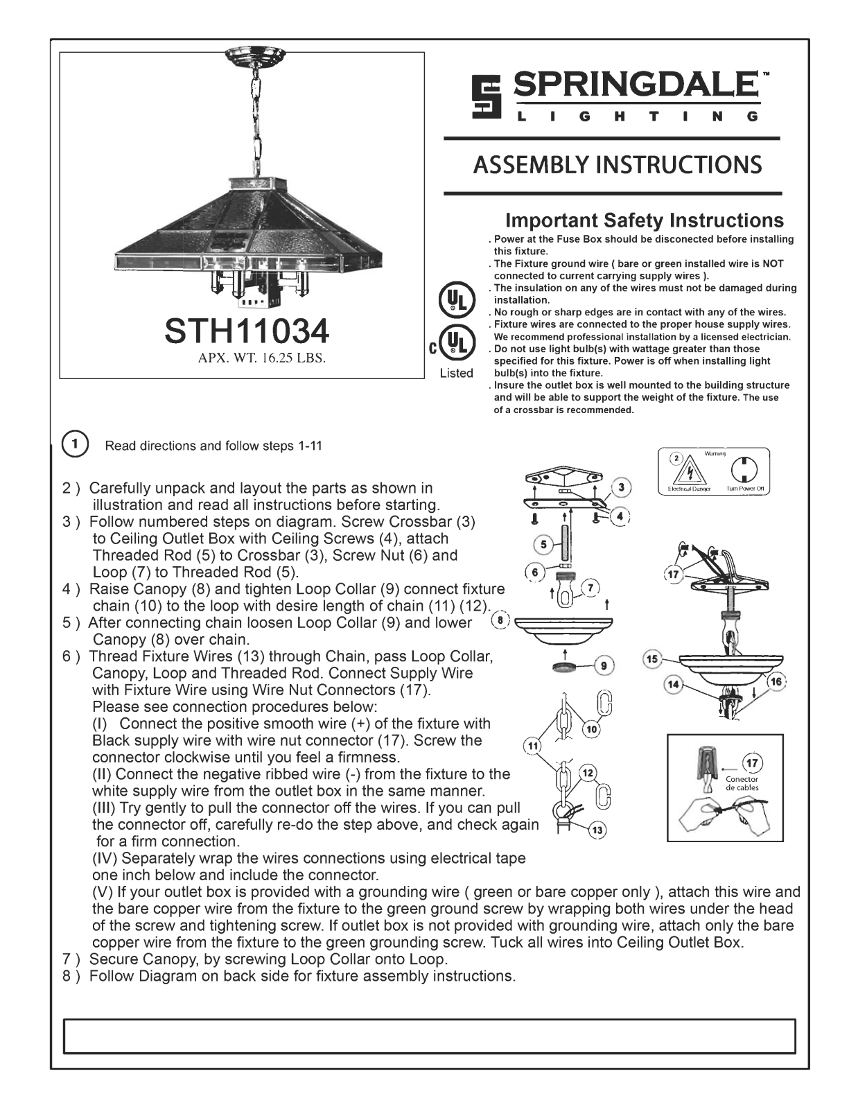 Springdale Lighting DT4597 Installation & Assembly - ManualMachine.com