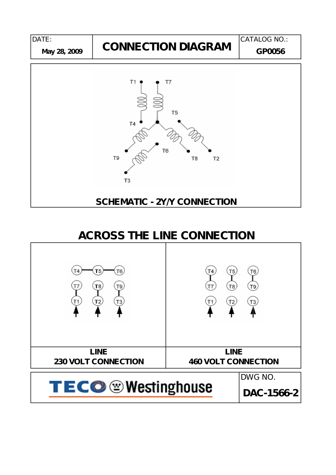 Teco GP0056 Connection Diagram