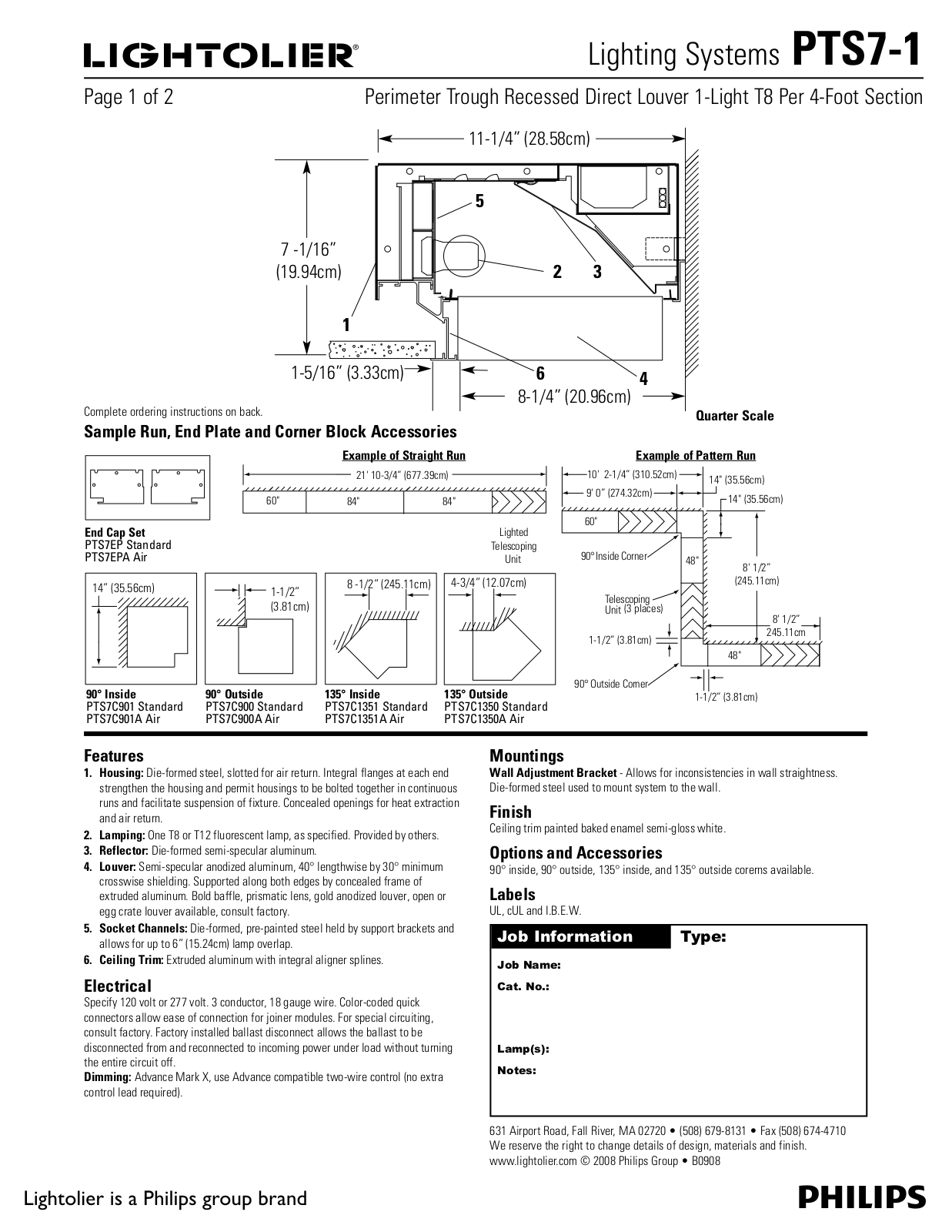 Lightolier PTS7-1 User Manual