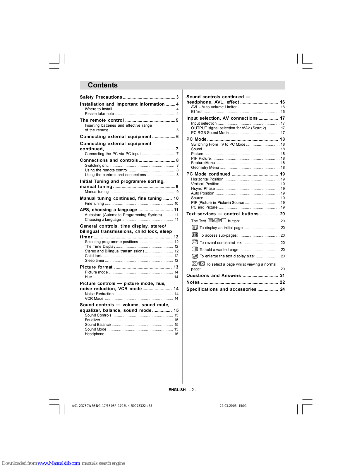 Toshiba 23WL56G User Manual