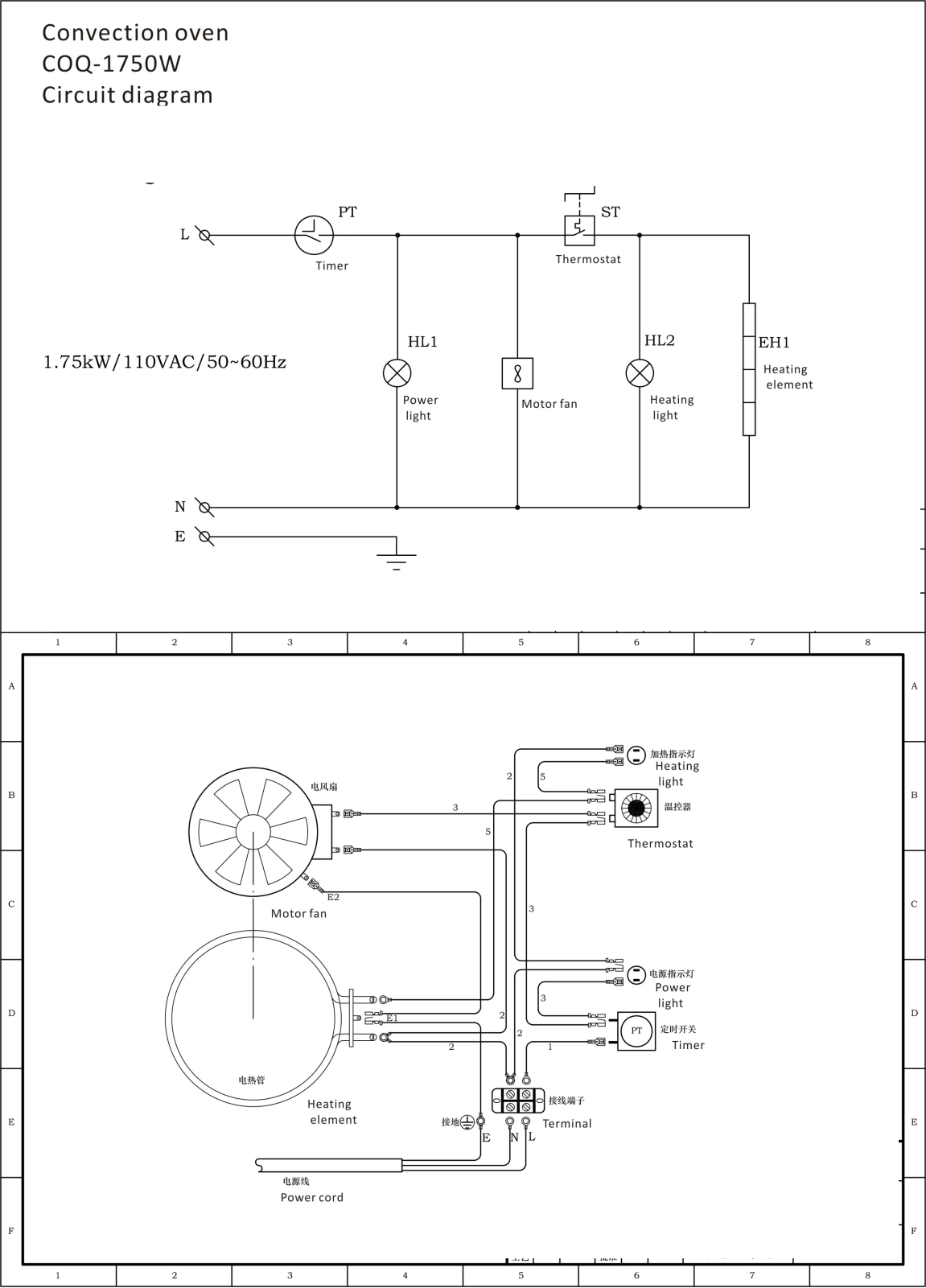 Admiral Craft COQ1750W User Manual