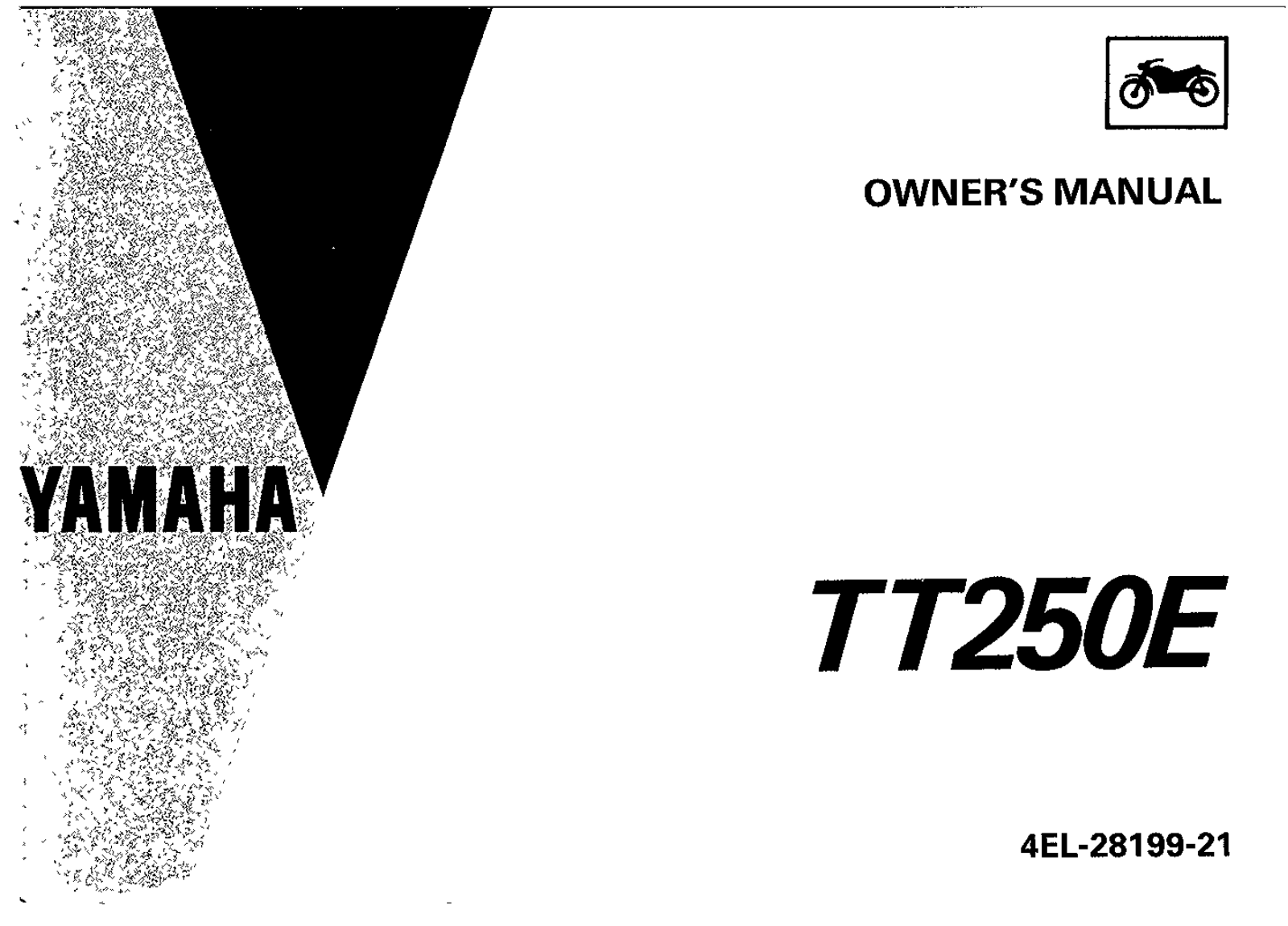 Yamaha TT250 E 1993 Owner's manual