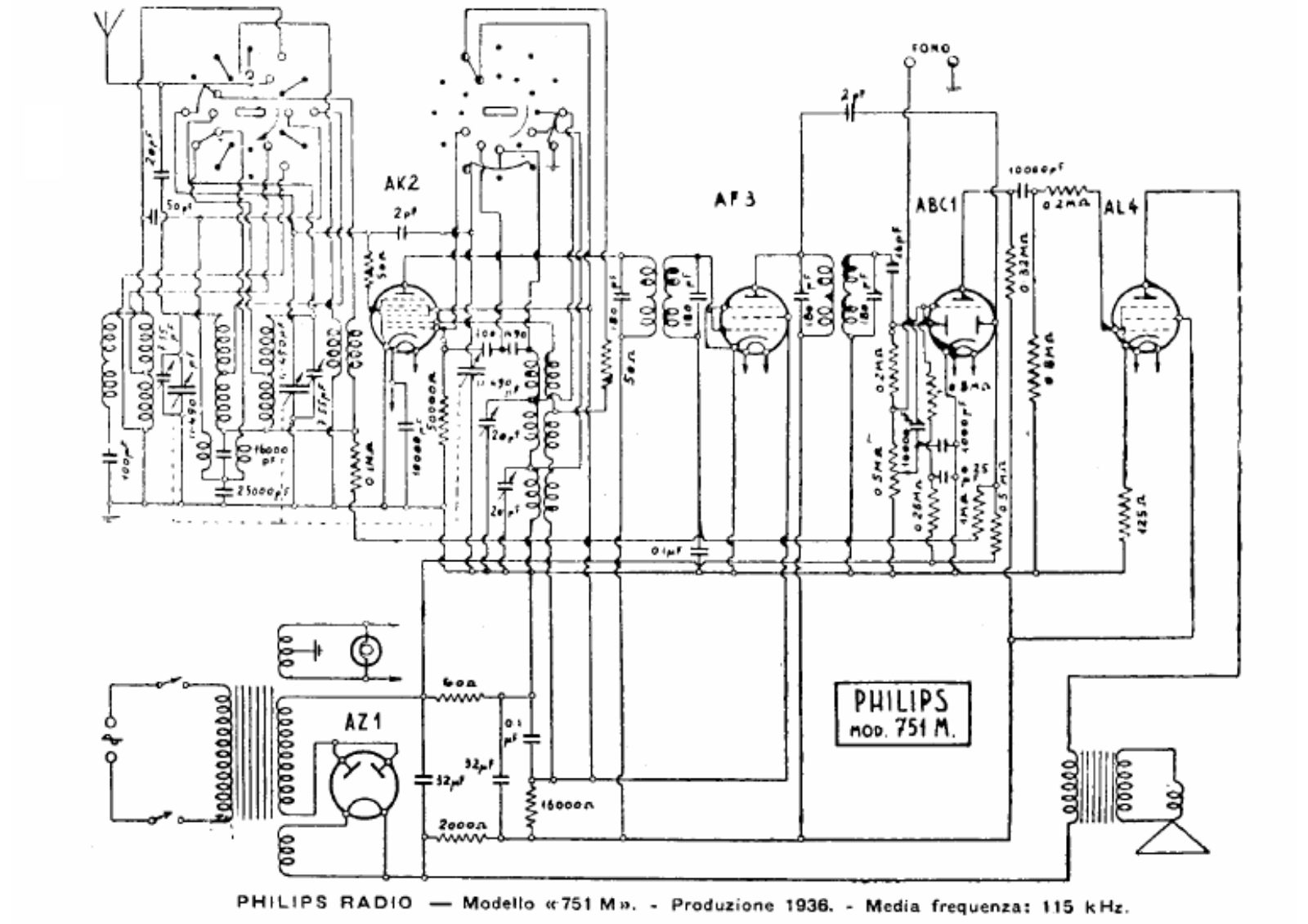 Philips 751m schematic