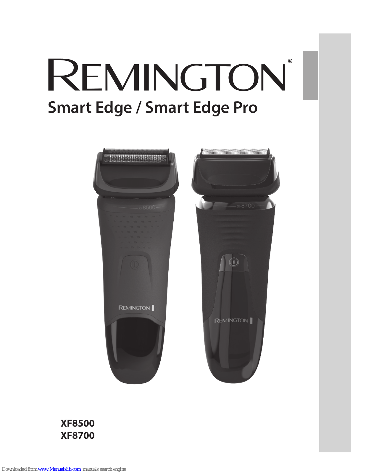 Remington Smart Edge, Smart Edge Pro, XF8500, XF8700 Instructions Manual