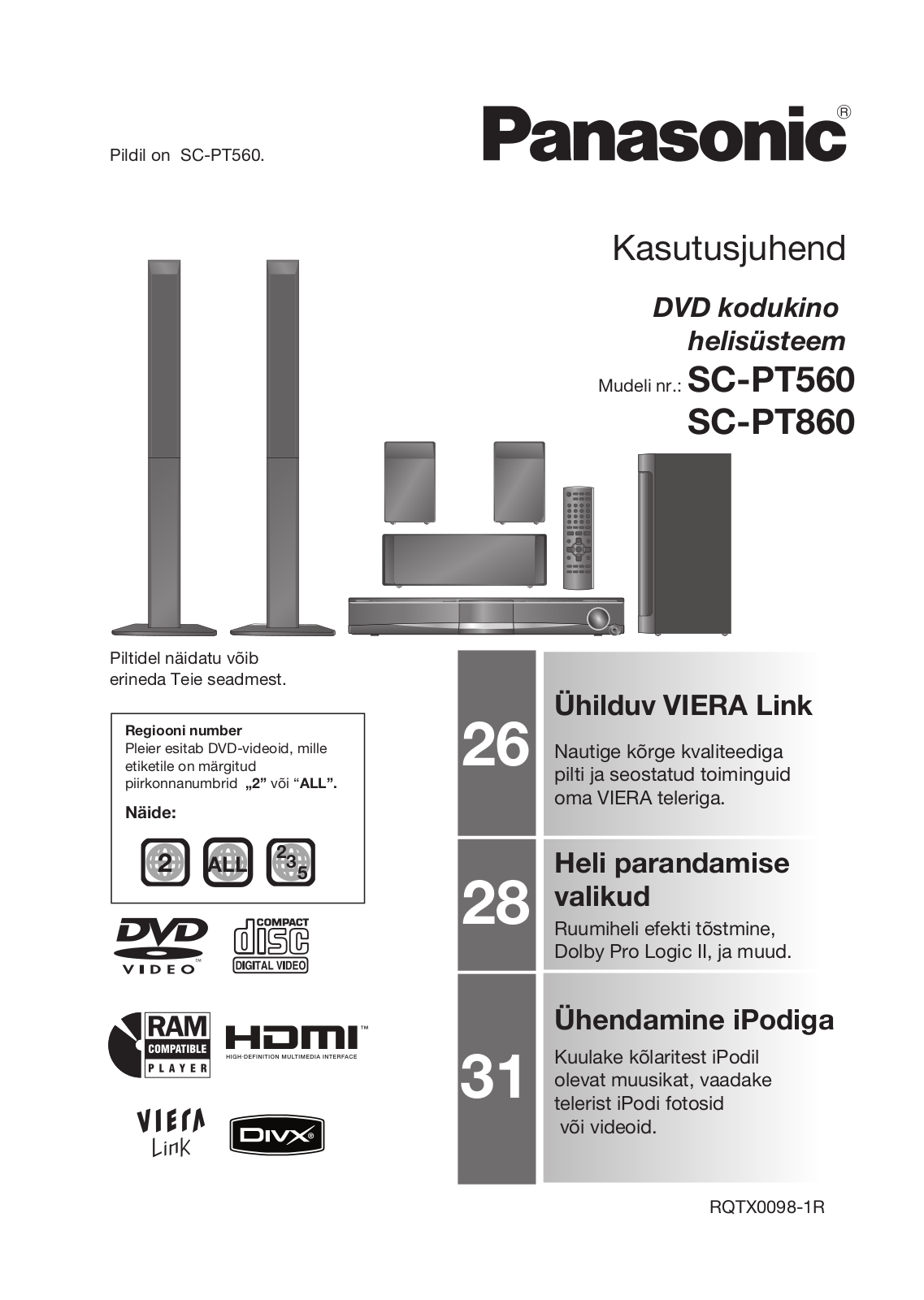 Panasonic SC-PT560, SC-PT860 User Manual