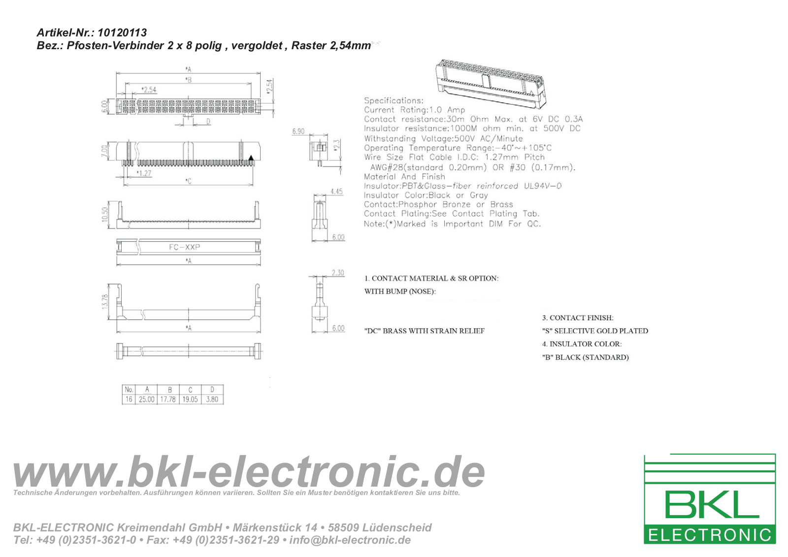 BKL BKL 10120113 Datasheet - ManualMachine.com