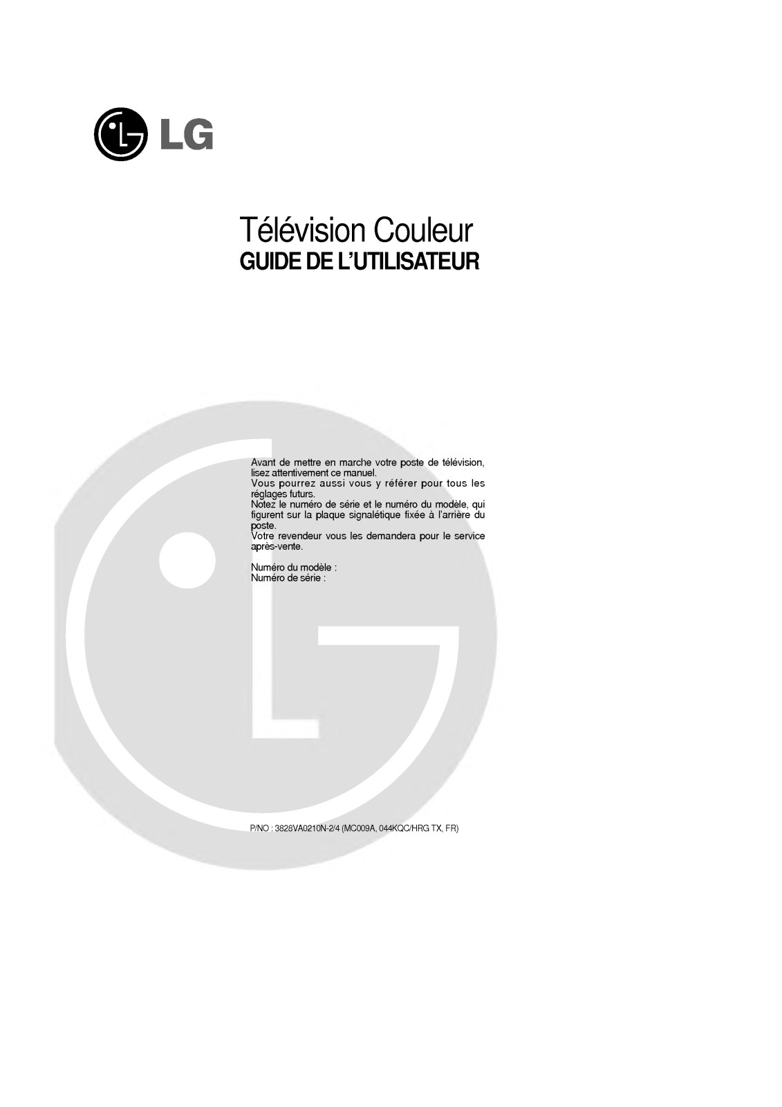 LG CE-20J3RGX User Manual