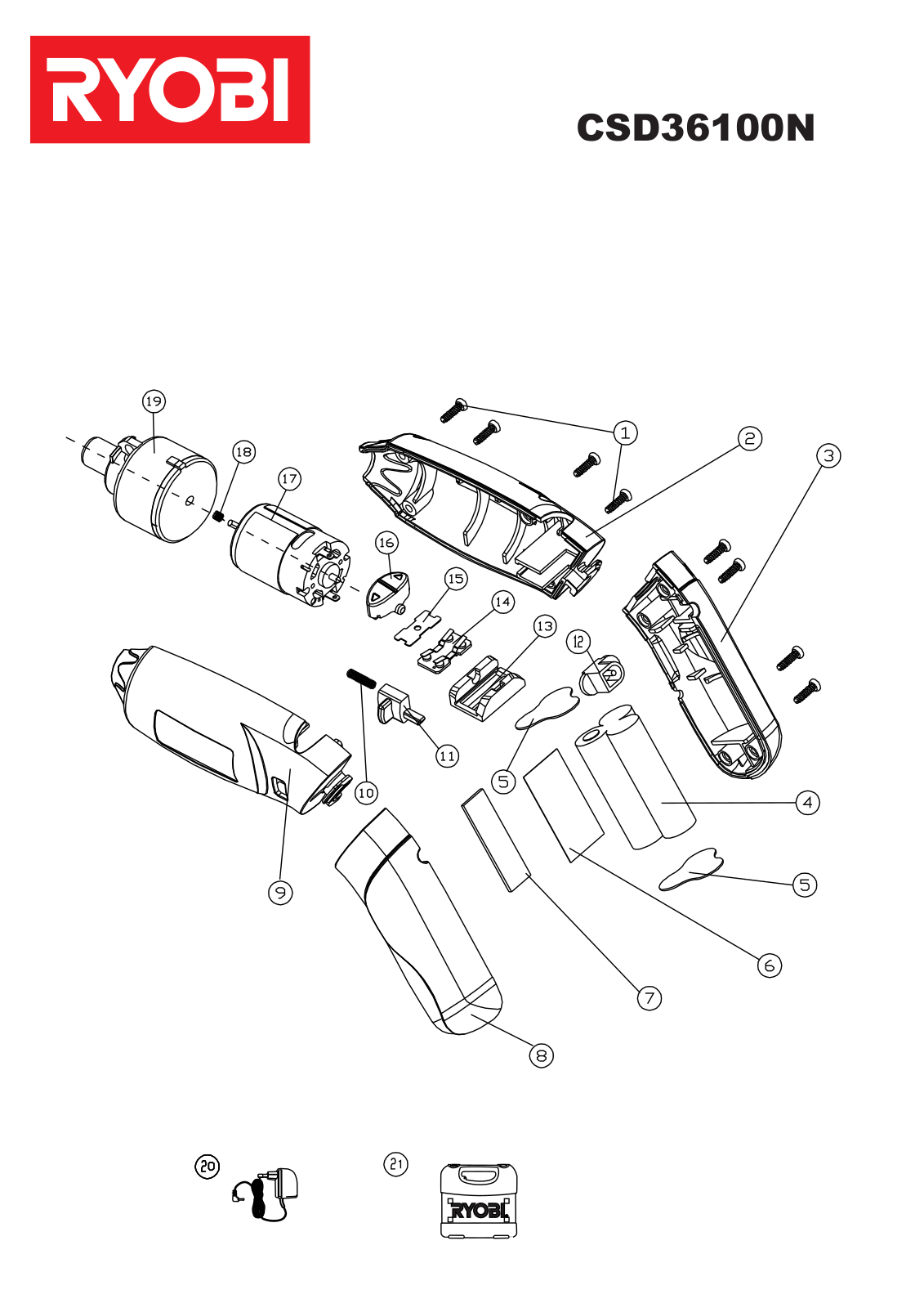 Ryobi CSD36100N User Manual