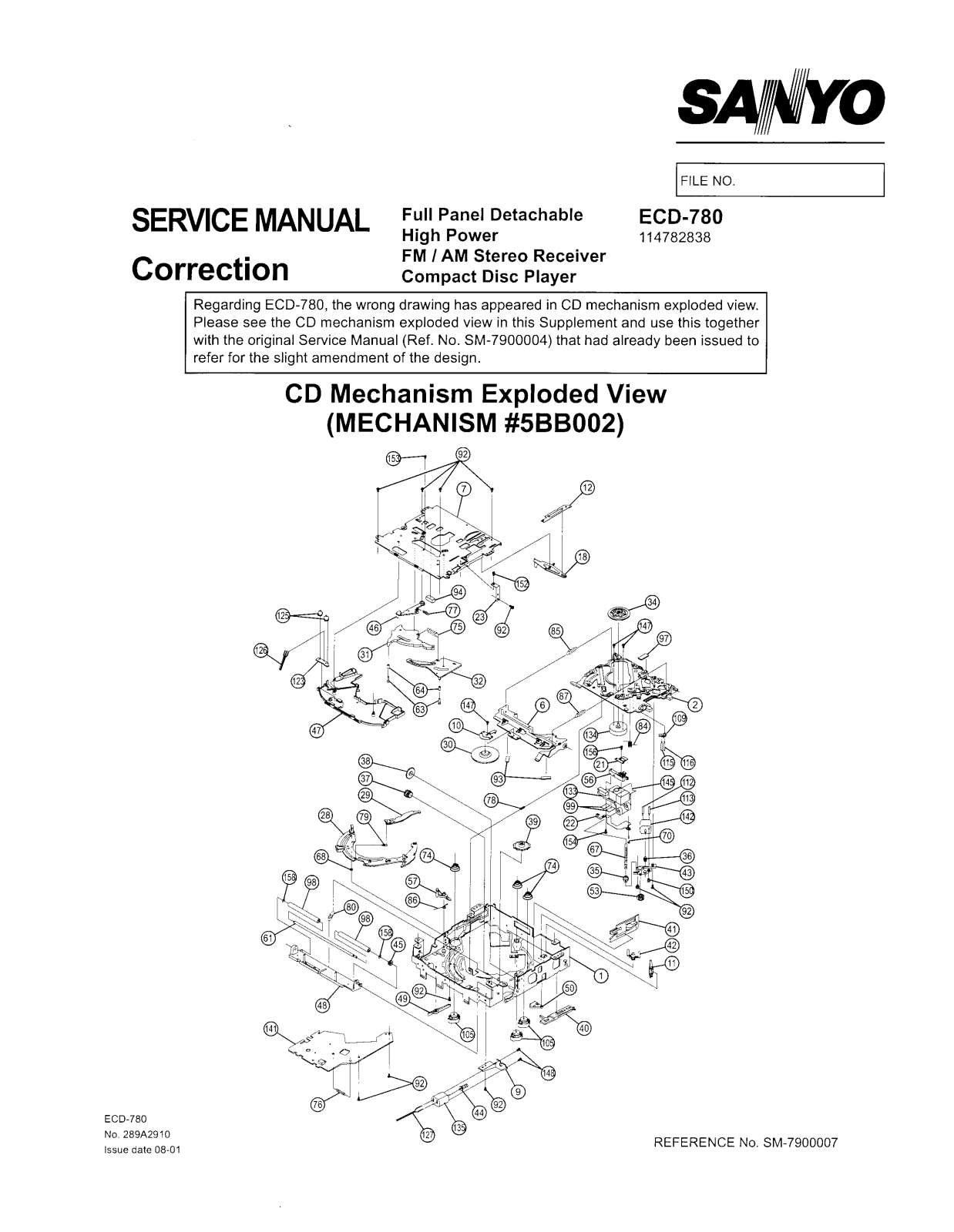 Sanyo ECD-780 User Manual