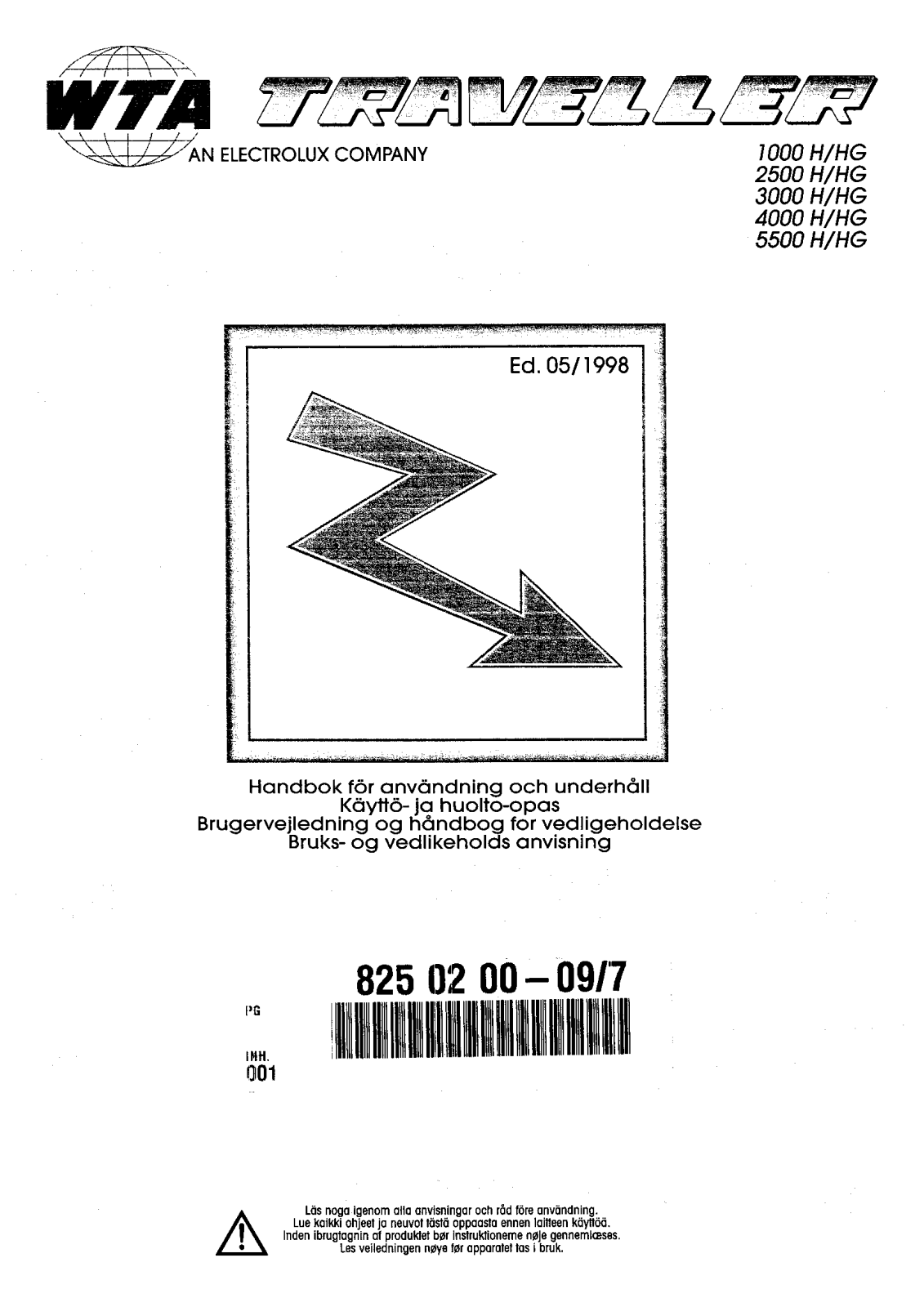 AEG-Electrolux 2500H User Manual