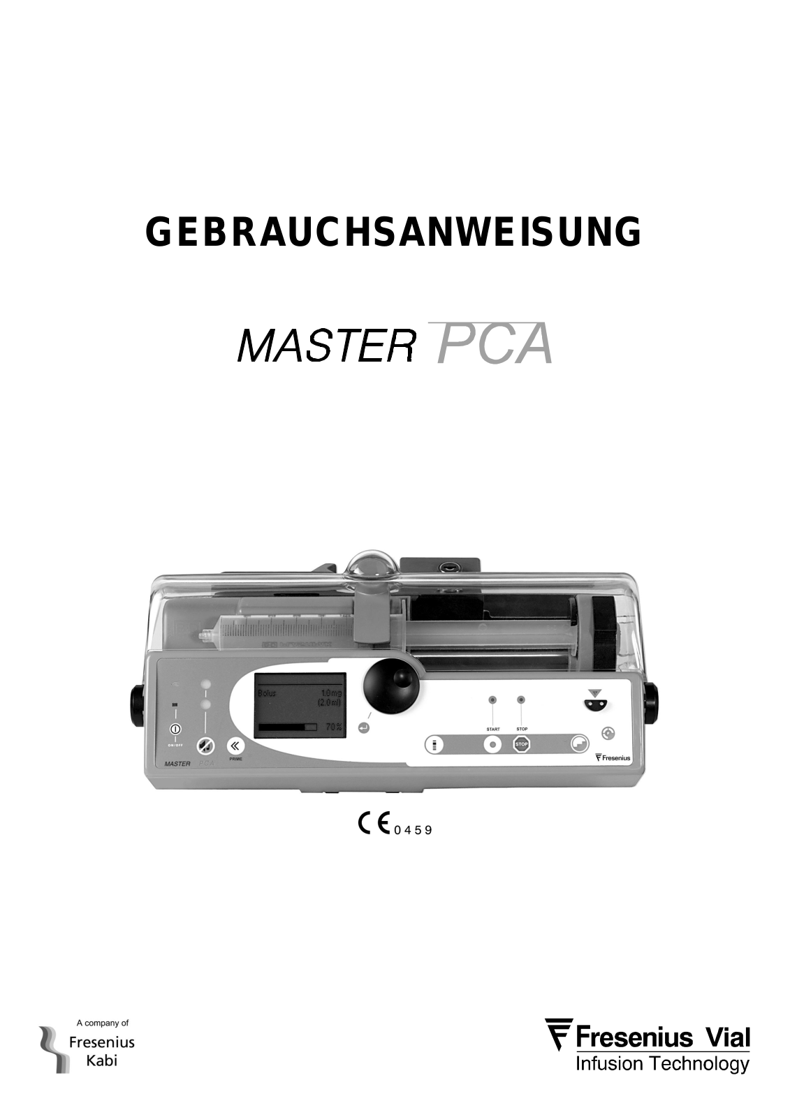 Fresenius Master PCA Gebrauchsanweisung