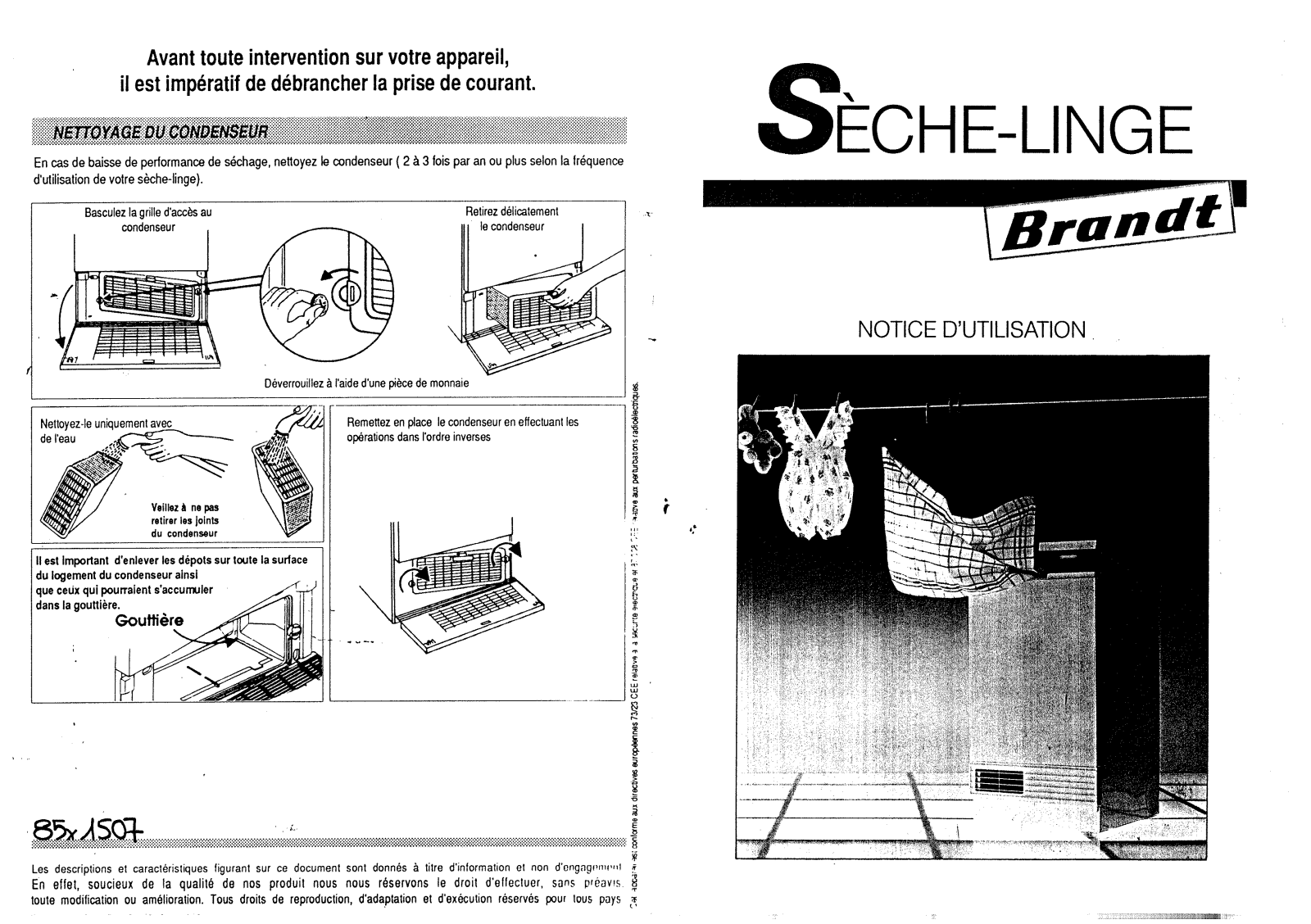 BRANDT SLC967 User Manual