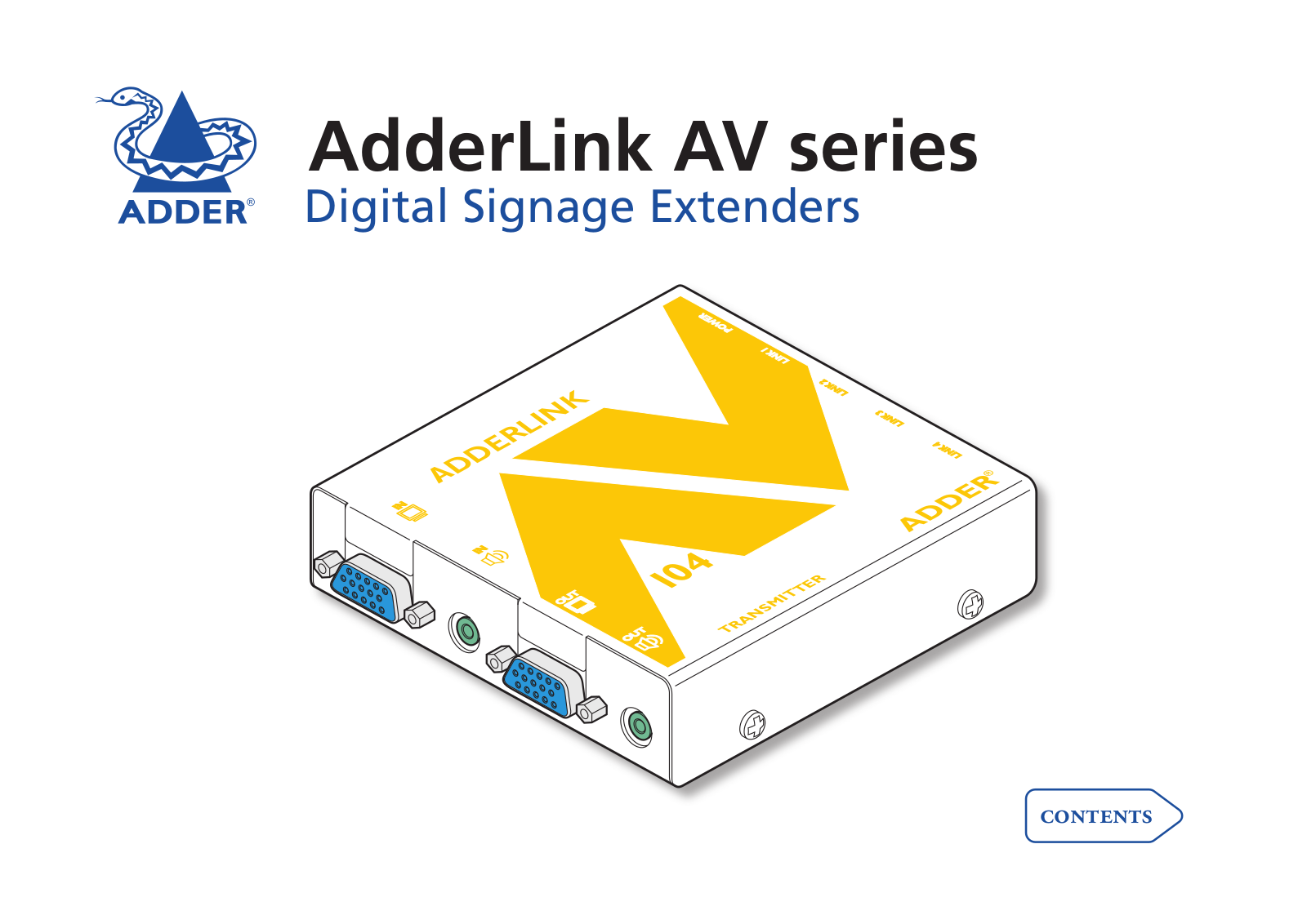 Adder Technology AdderLink AV User Manual