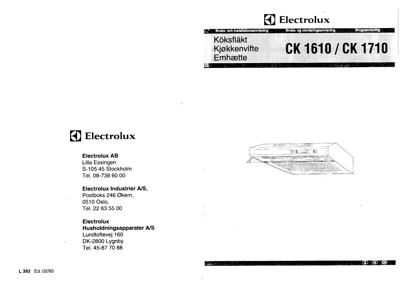 AEG CK1710, CK1610 User Manual