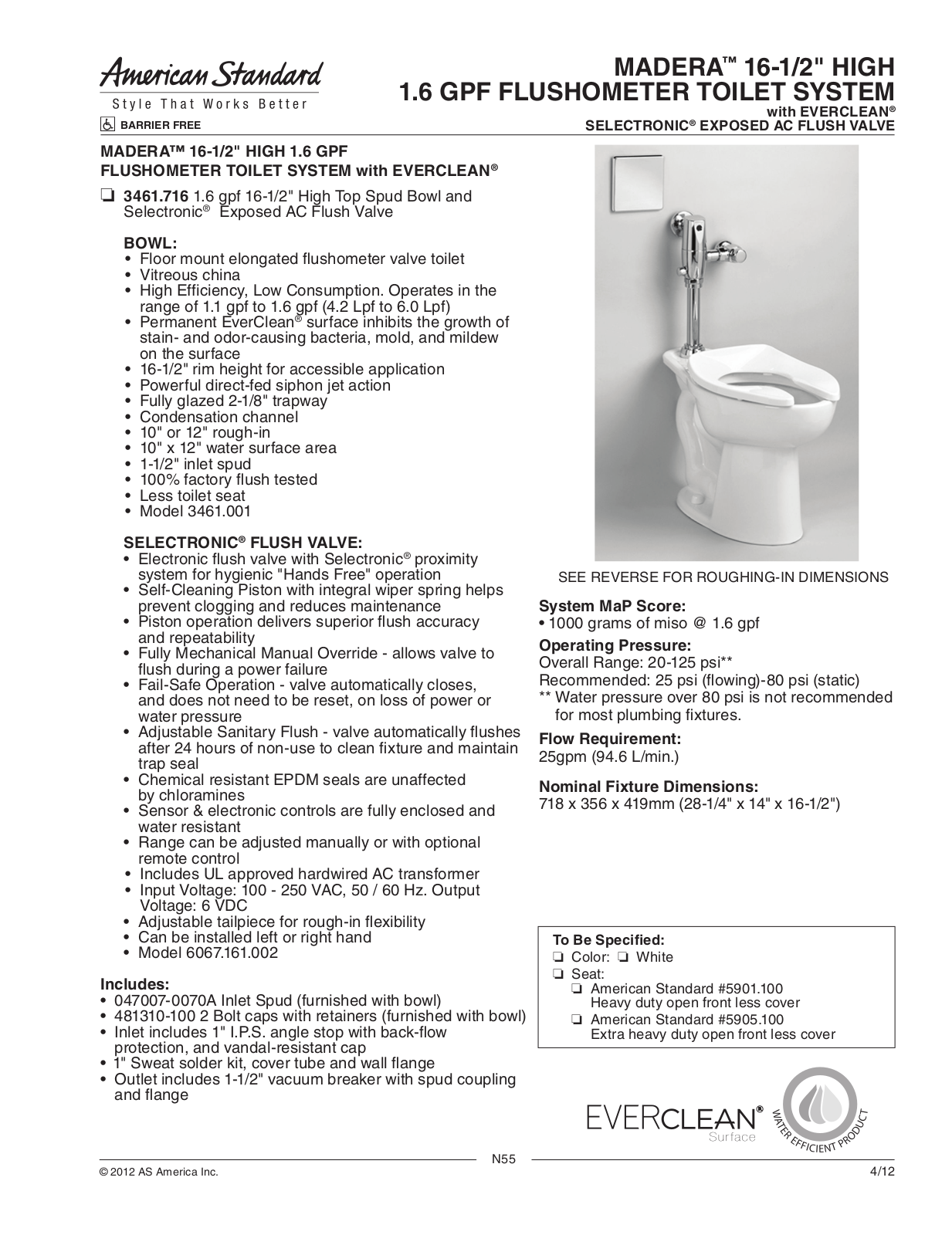 American Standard ASD8671 Specifications - ManualMachine.com