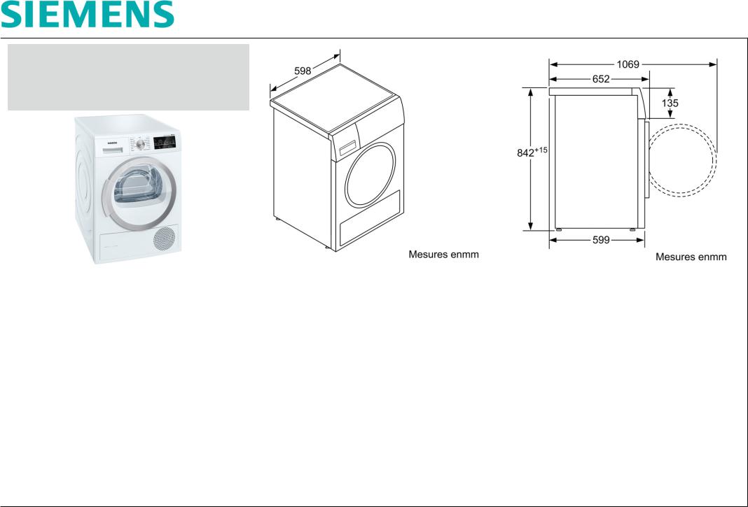 Siemens WT47W490FF Product sheet