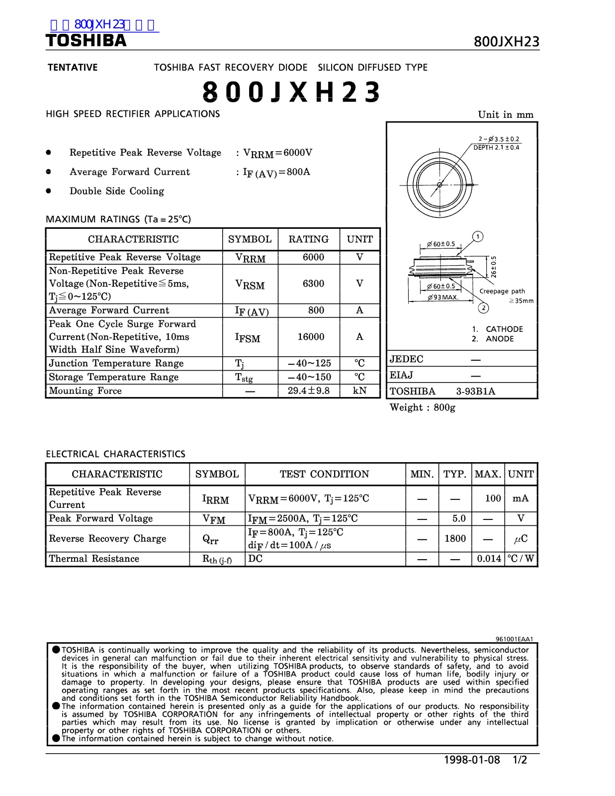 TEXAS INSTRUMENTS TAS5508 Technical data