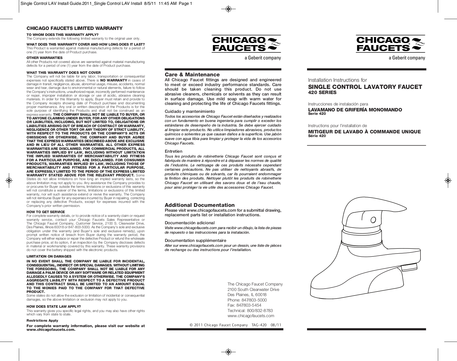 Prince Castle 420 Installation  Manual