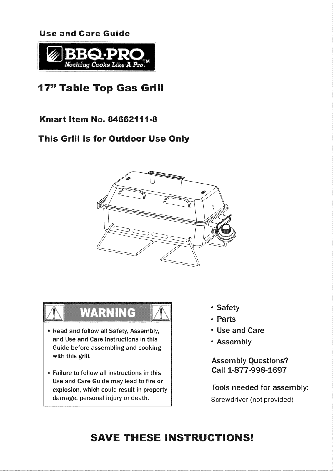 BBQ-Pro BQGL-113 Owner’s Manual