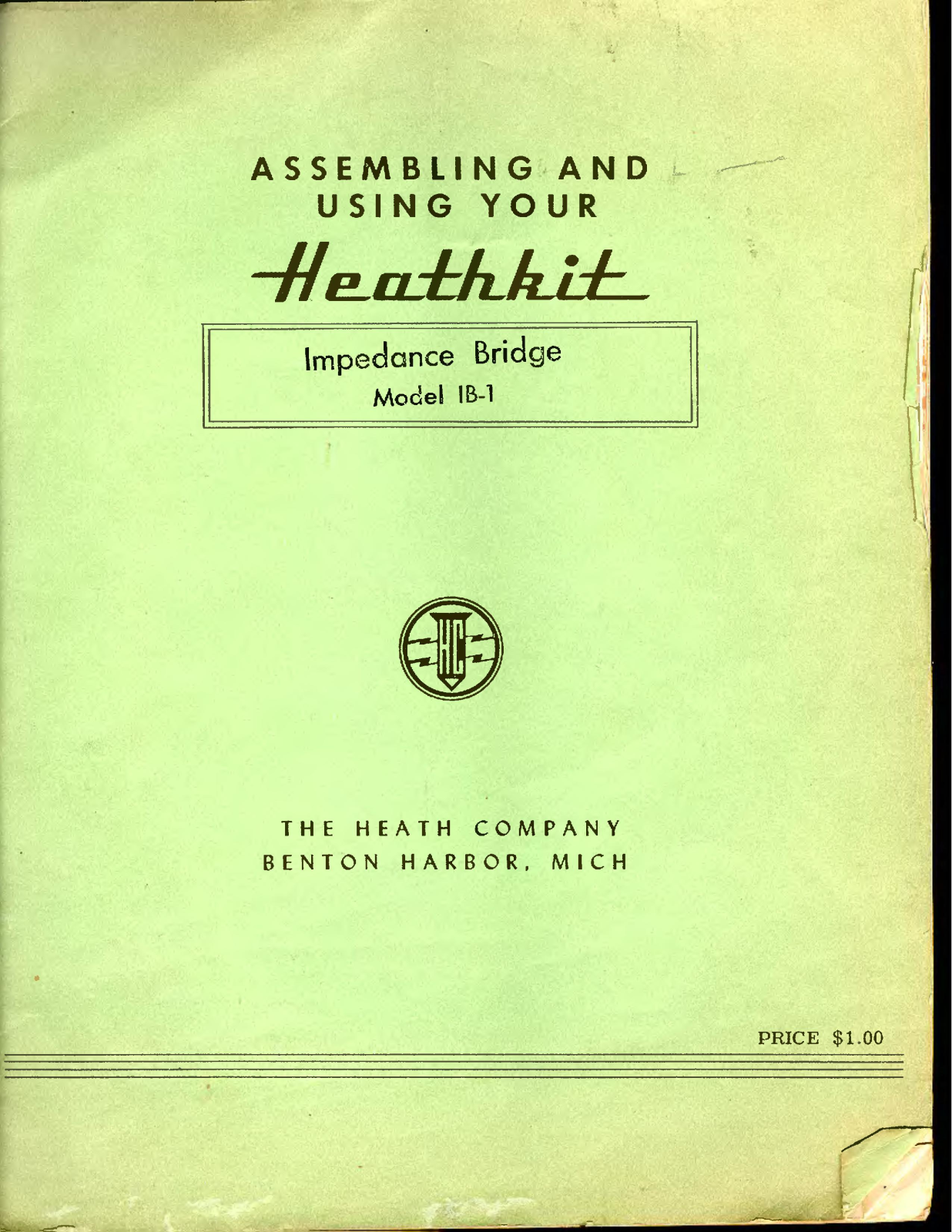 Heathkit IB-1 User Manual