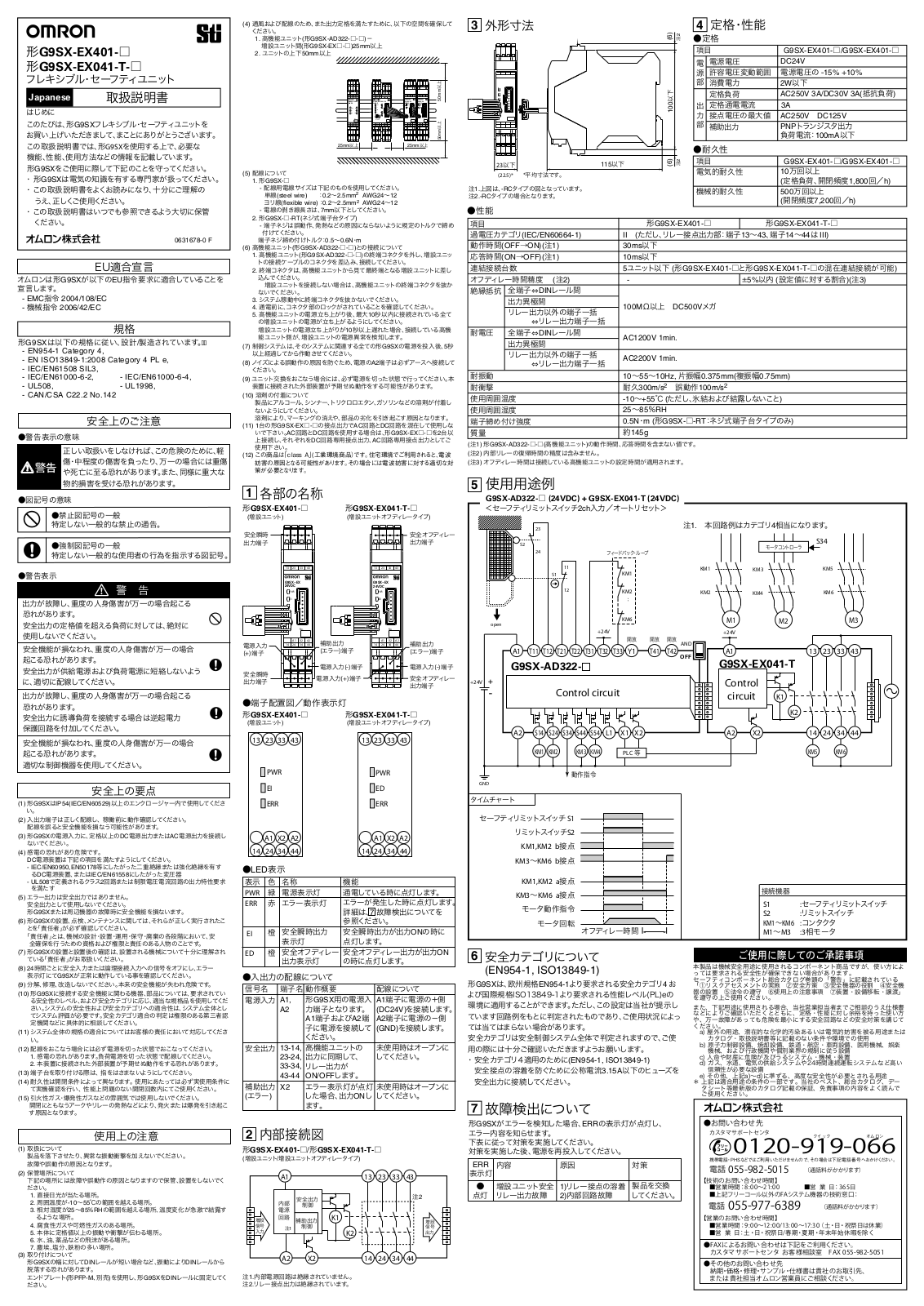 Omron G9SX-EX401, G9SX-EX041-T User Manual