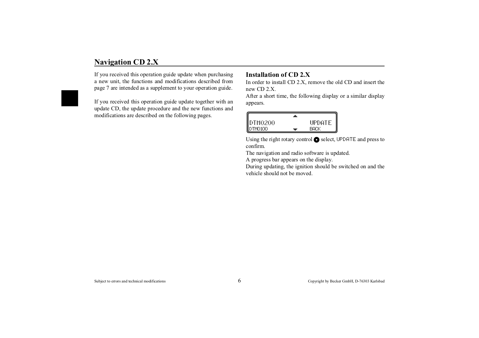 Becker DTM HIGH SPEED 7910, DTM HIGH SPEED 7913 User Manual