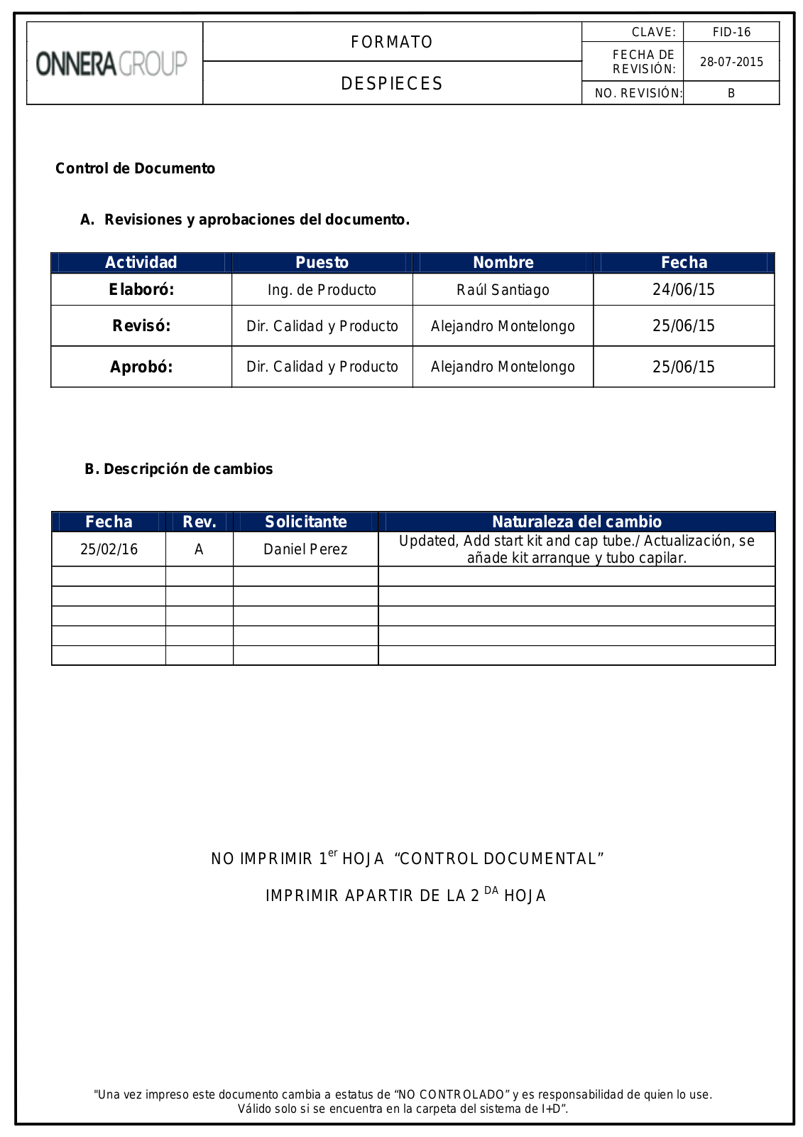 Fagor Commercial FMT-27 PARTS LIST