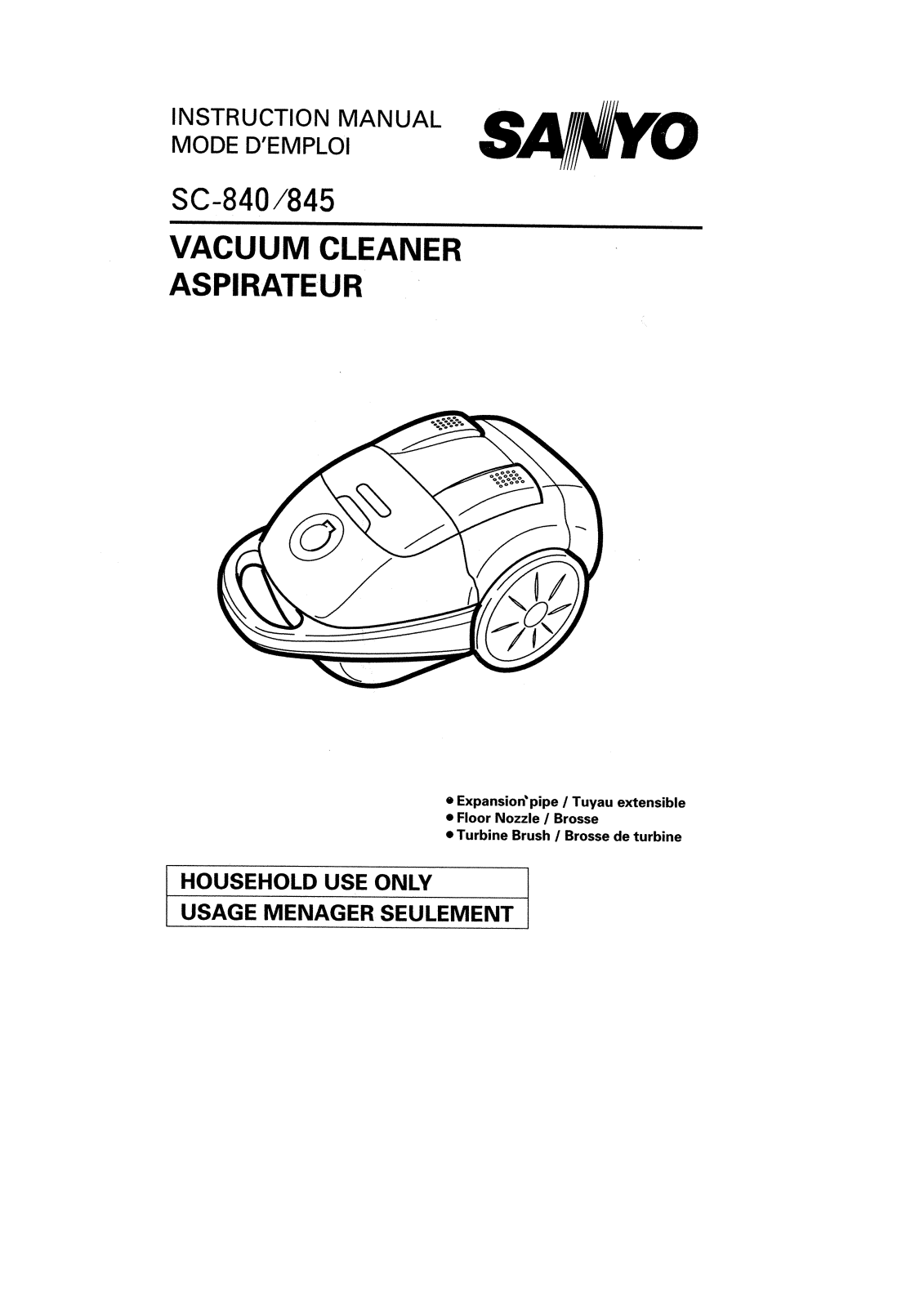 Sanyo SC-845 User Manual