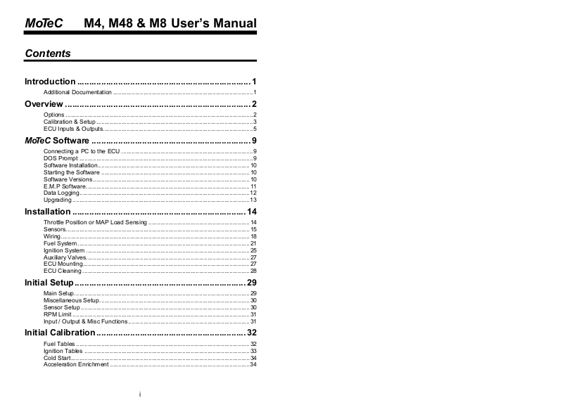 Motec M8 User Manual