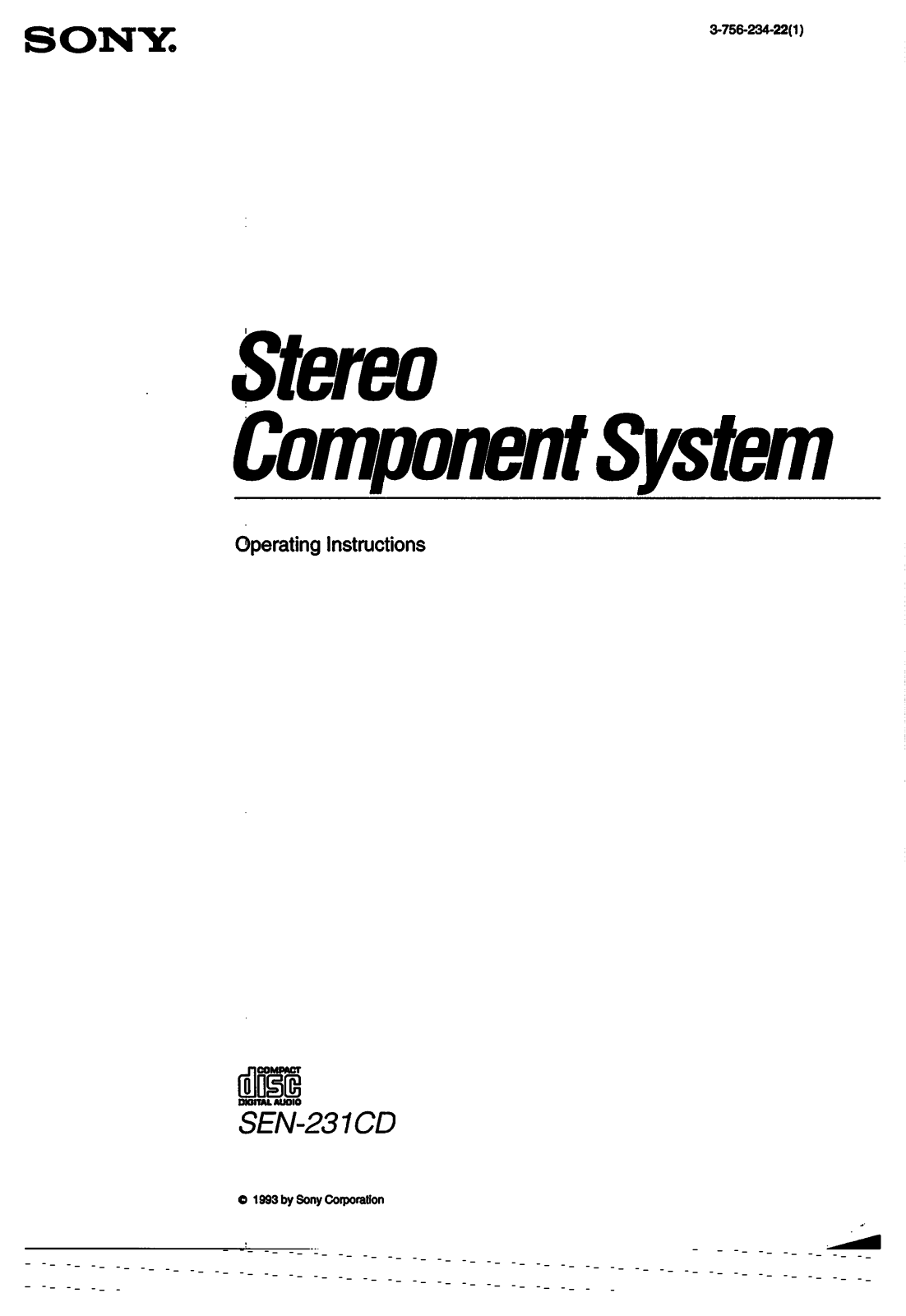 Sony SEN231CD User Manual
