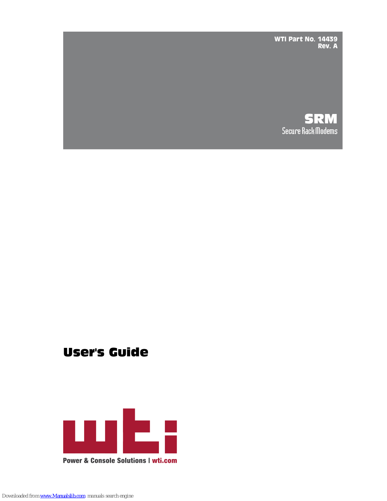 WTI SRM User Manual