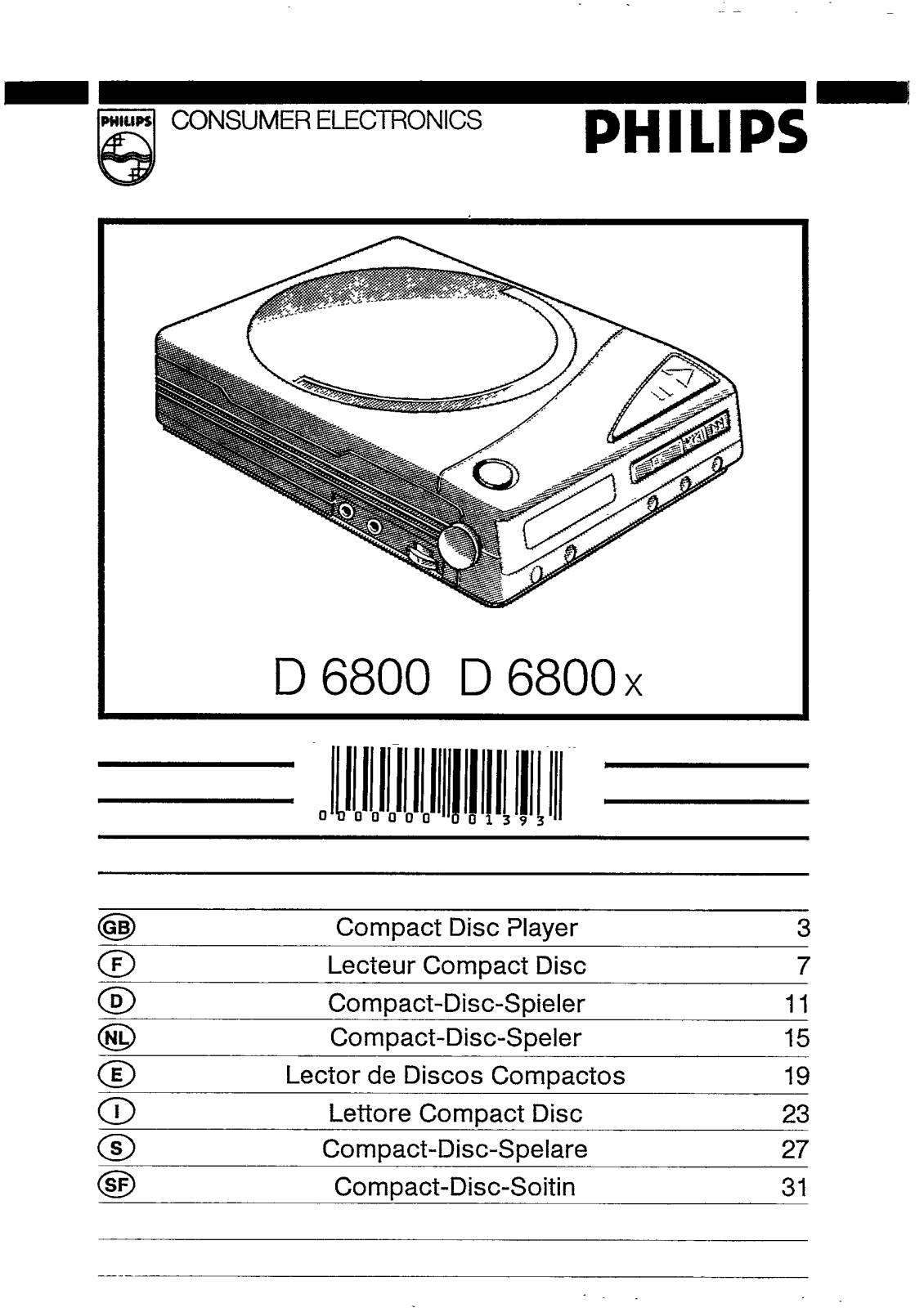 Philips D6800 User Manual