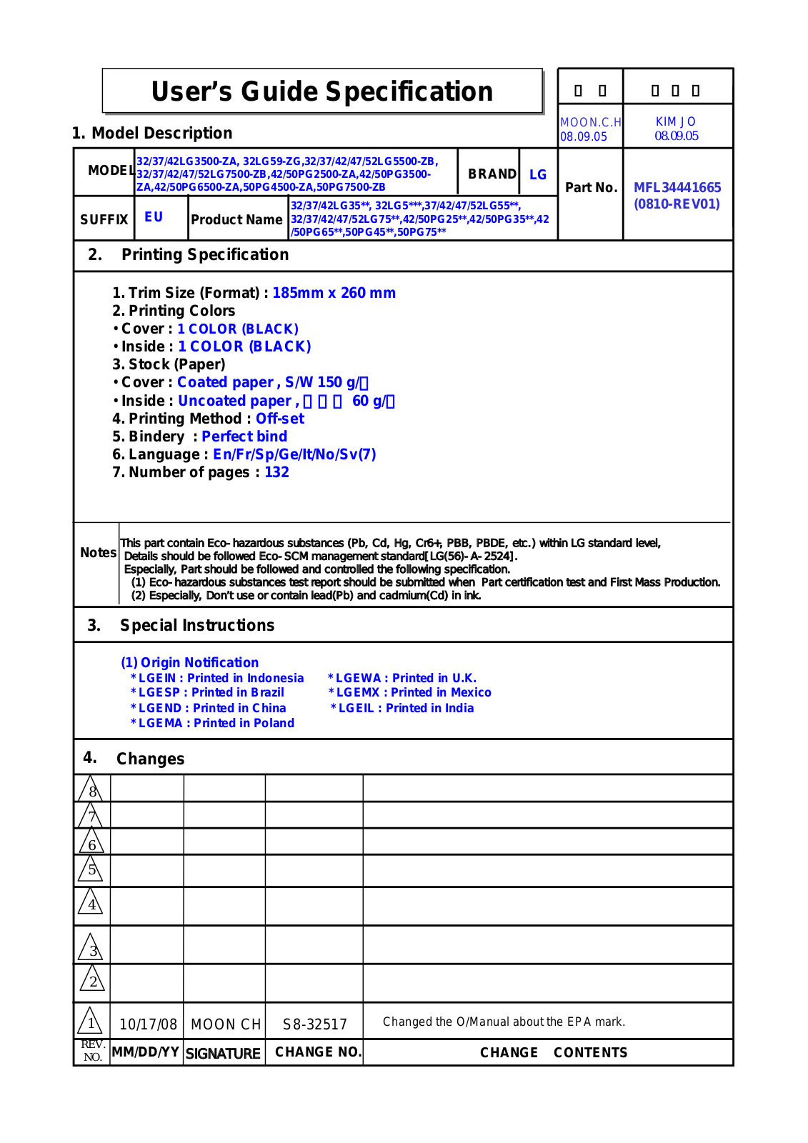 LG 32LG5500 User Manual