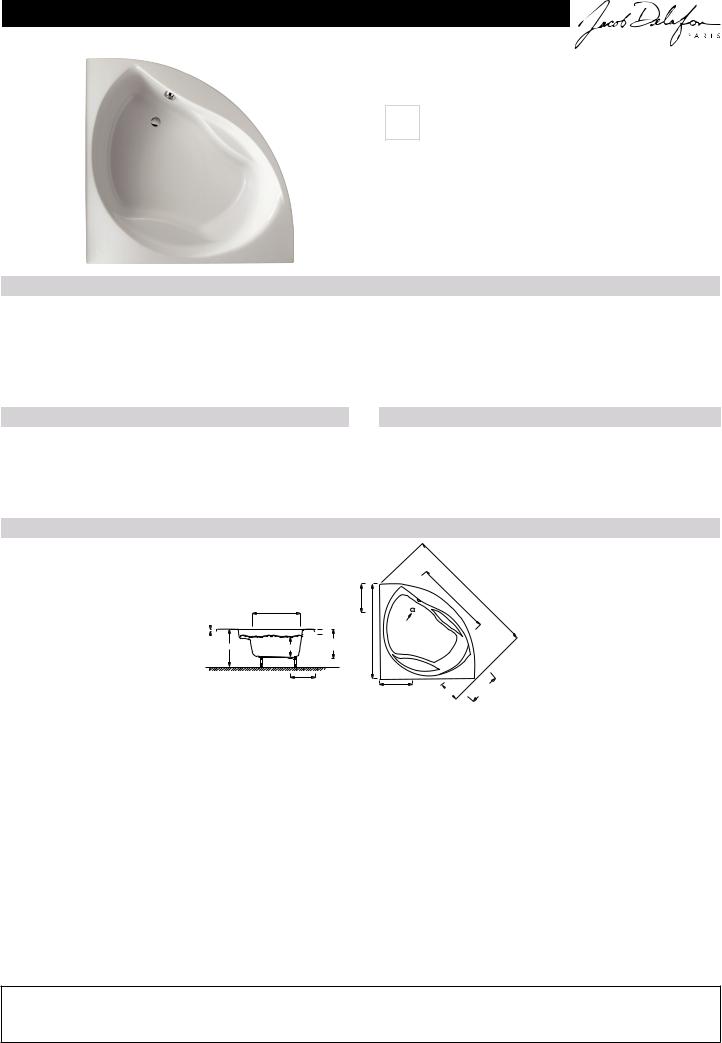 Jacob Delafon PRESQU'ILE E6045RU-00 Datasheet