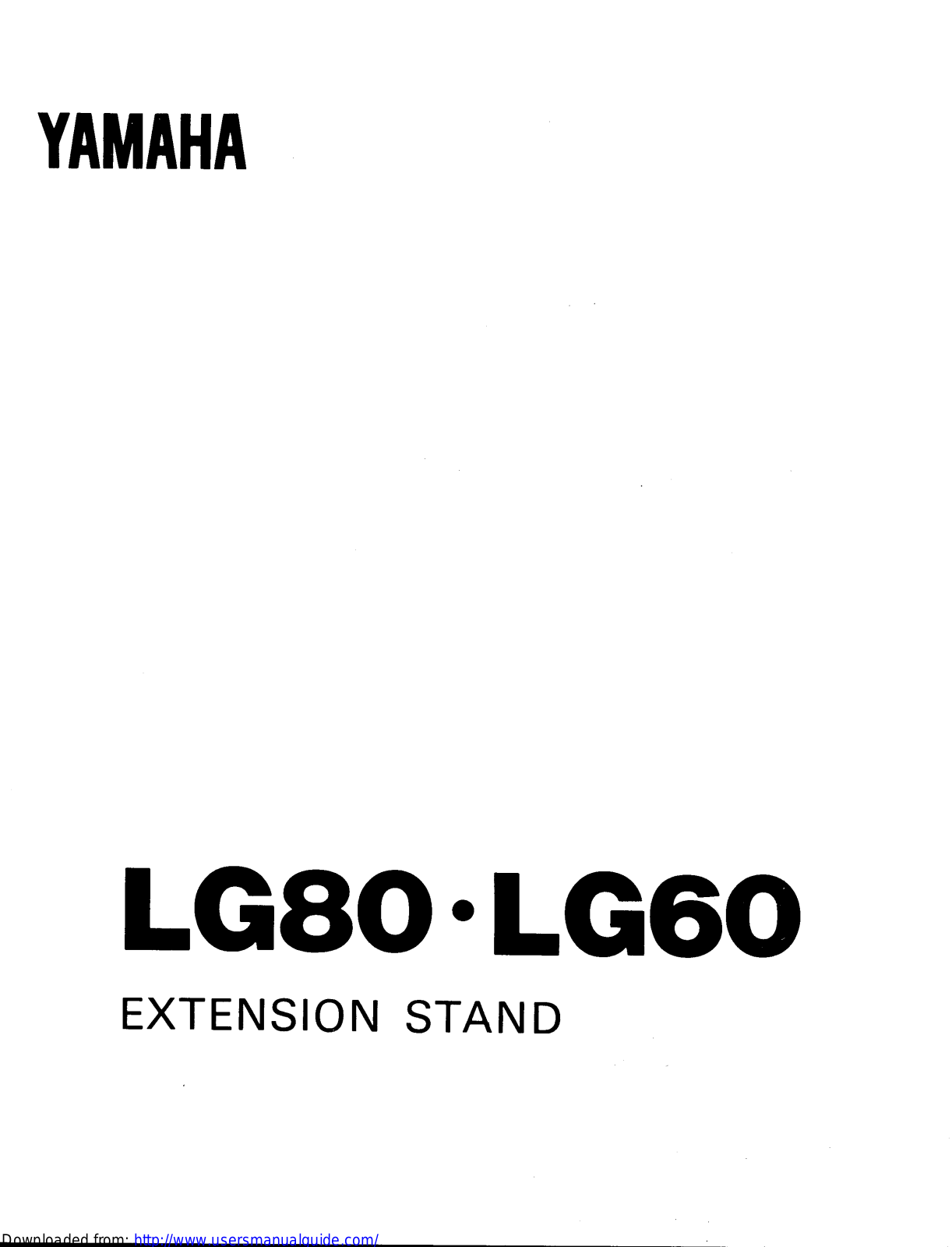Yamaha Audio LG80, LG60 User Manual
