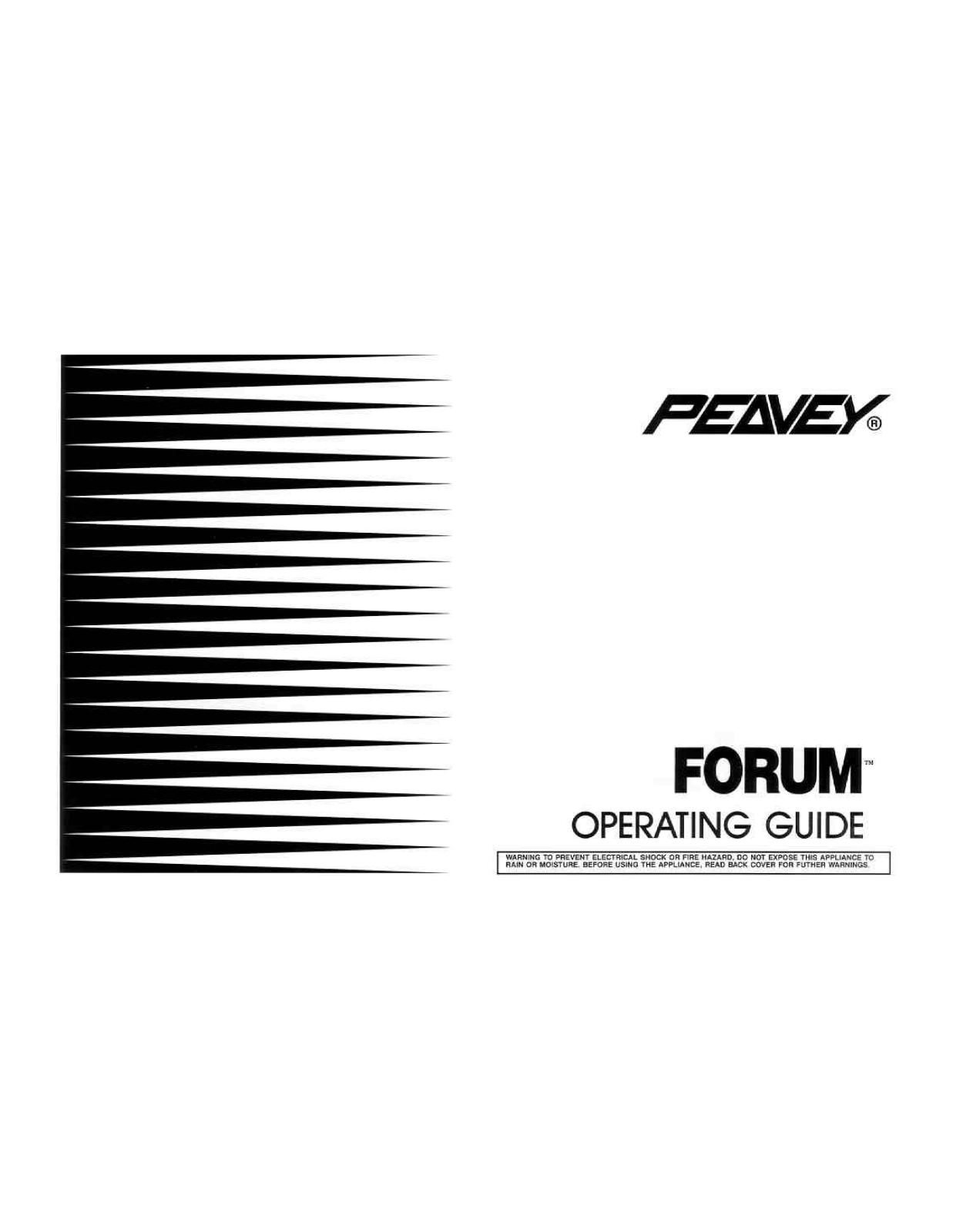 Peavey FORUM Operating Manual