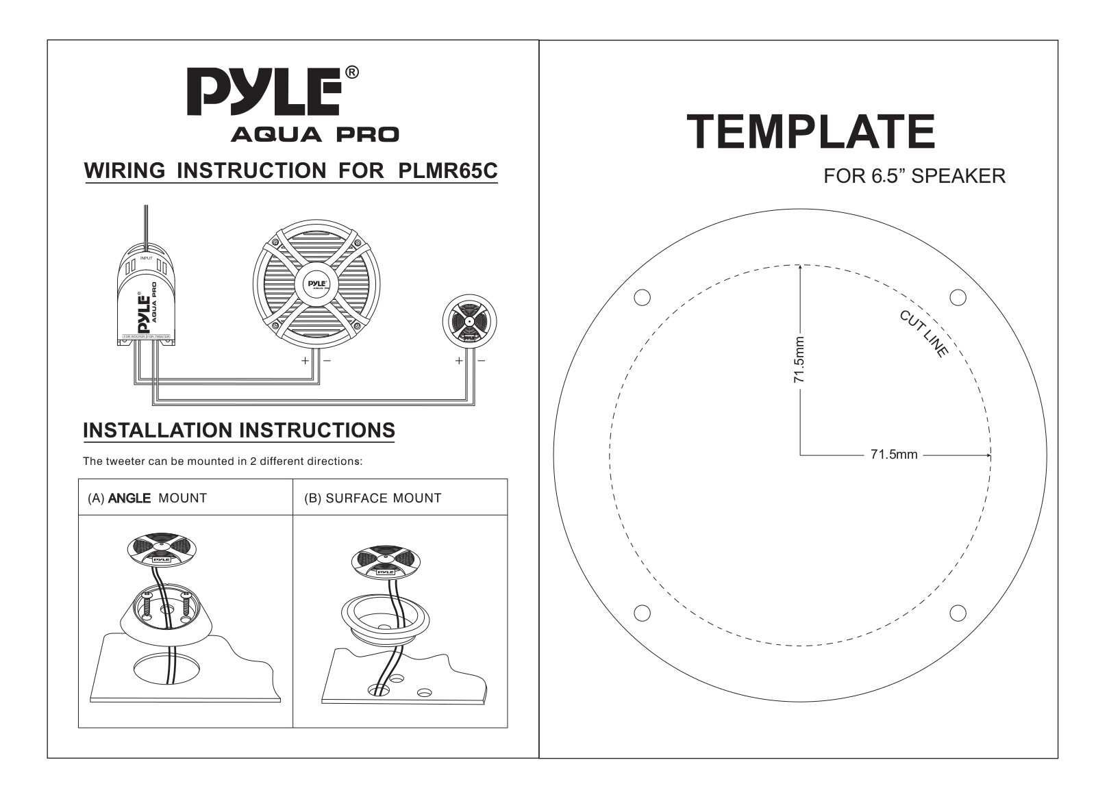 PYLE Audio PLMR65C User Manual