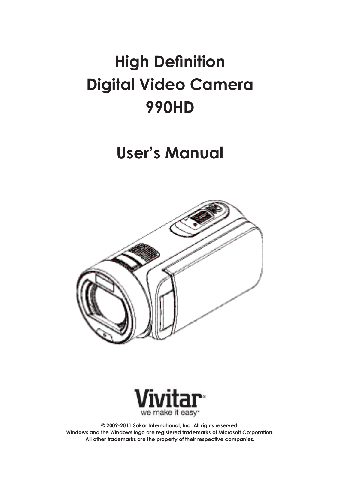 Vivitar DVR 990HD User Manual